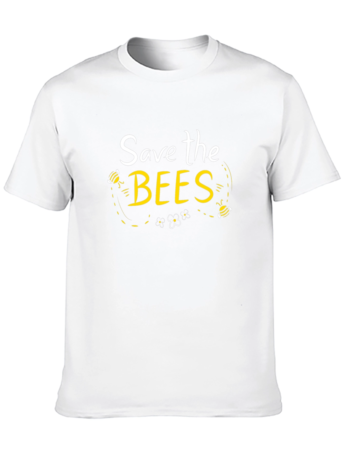 Camiseta Negra Save the Bees para Conciencia Ambiental
