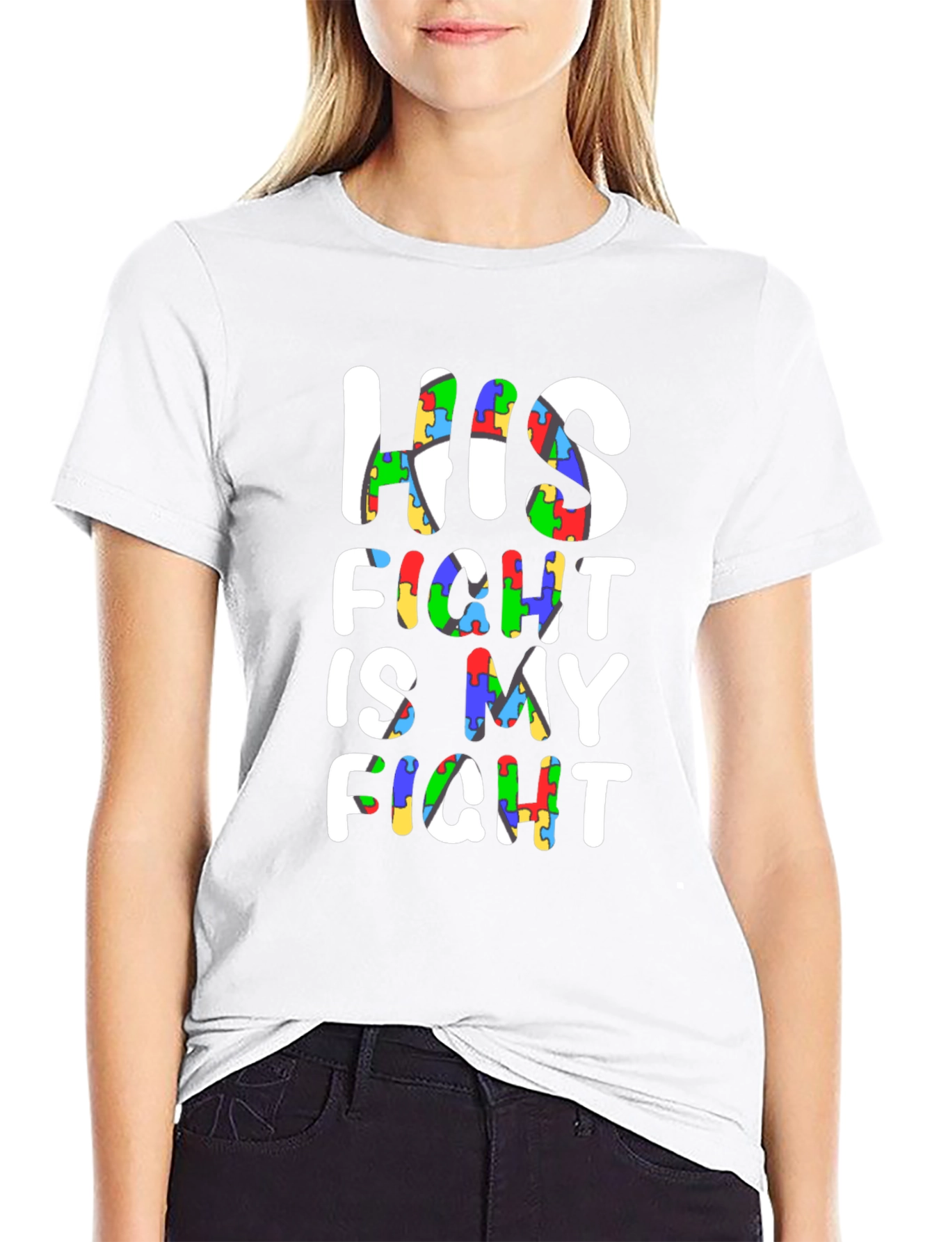 Camiseta Negra Su Lucha Es Mi Lucha Conciencia Autismo