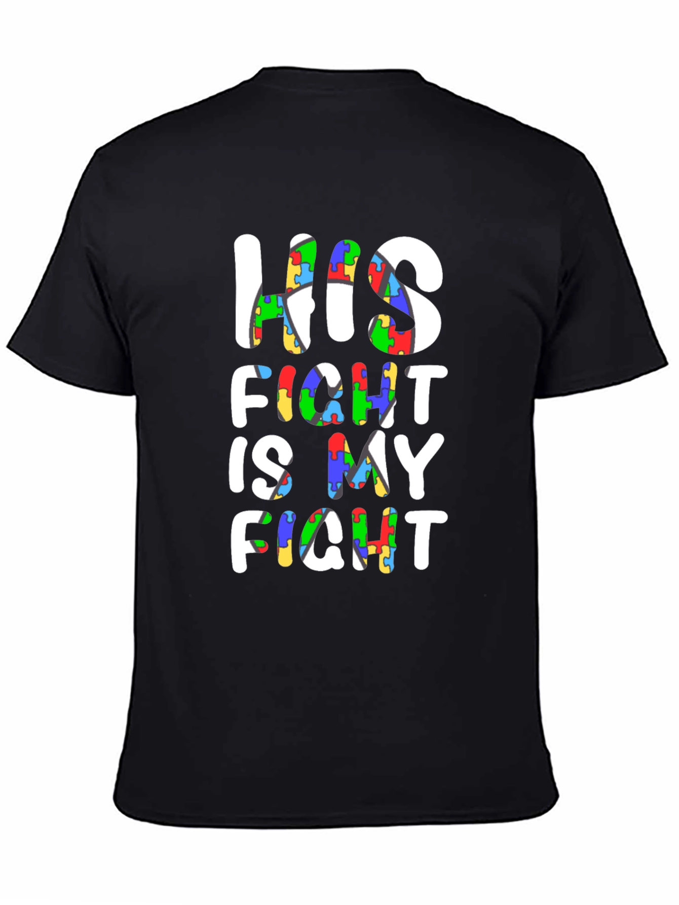 Camiseta Negra Su Lucha Es Mi Lucha Conciencia Autismo