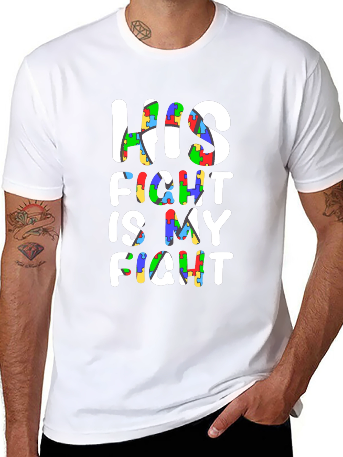 Camiseta Negra Su Lucha Es Mi Lucha Conciencia Autismo
