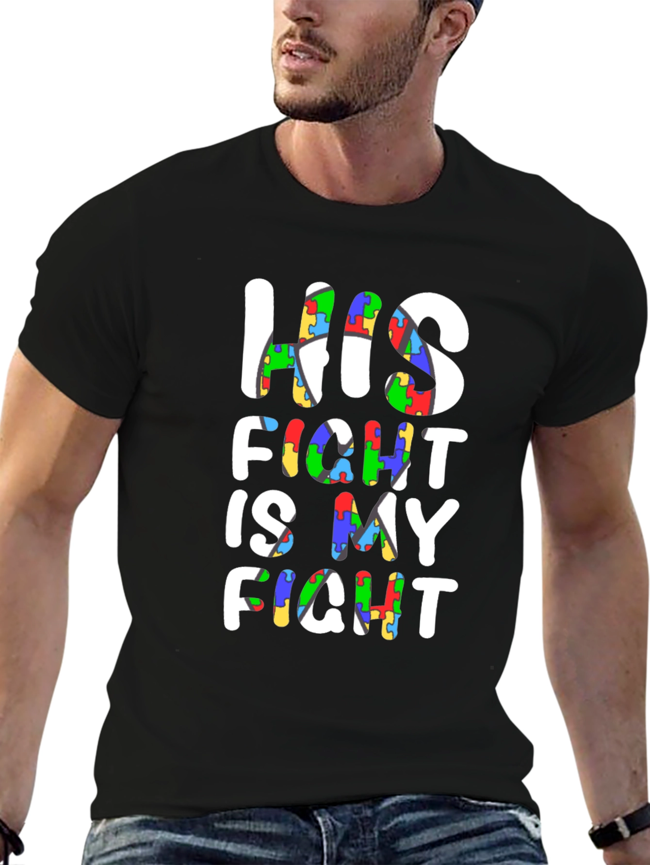 Camiseta Negra Su Lucha Es Mi Lucha Conciencia Autismo