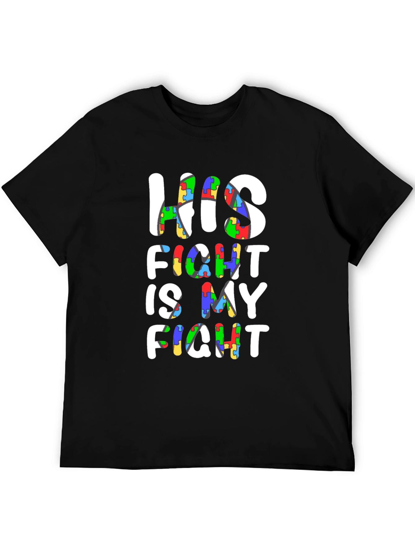Camiseta Negra Su Lucha Es Mi Lucha Conciencia Autismo