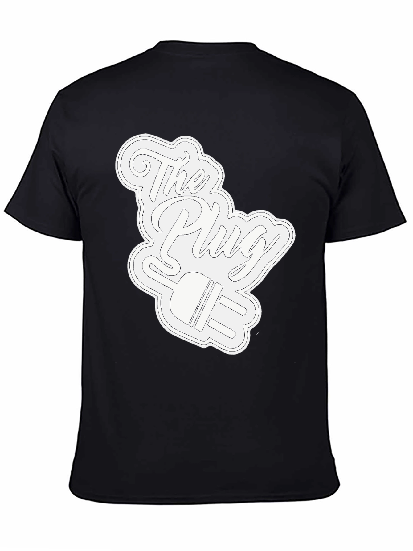 Camiseta Negra con Diseño The Plug