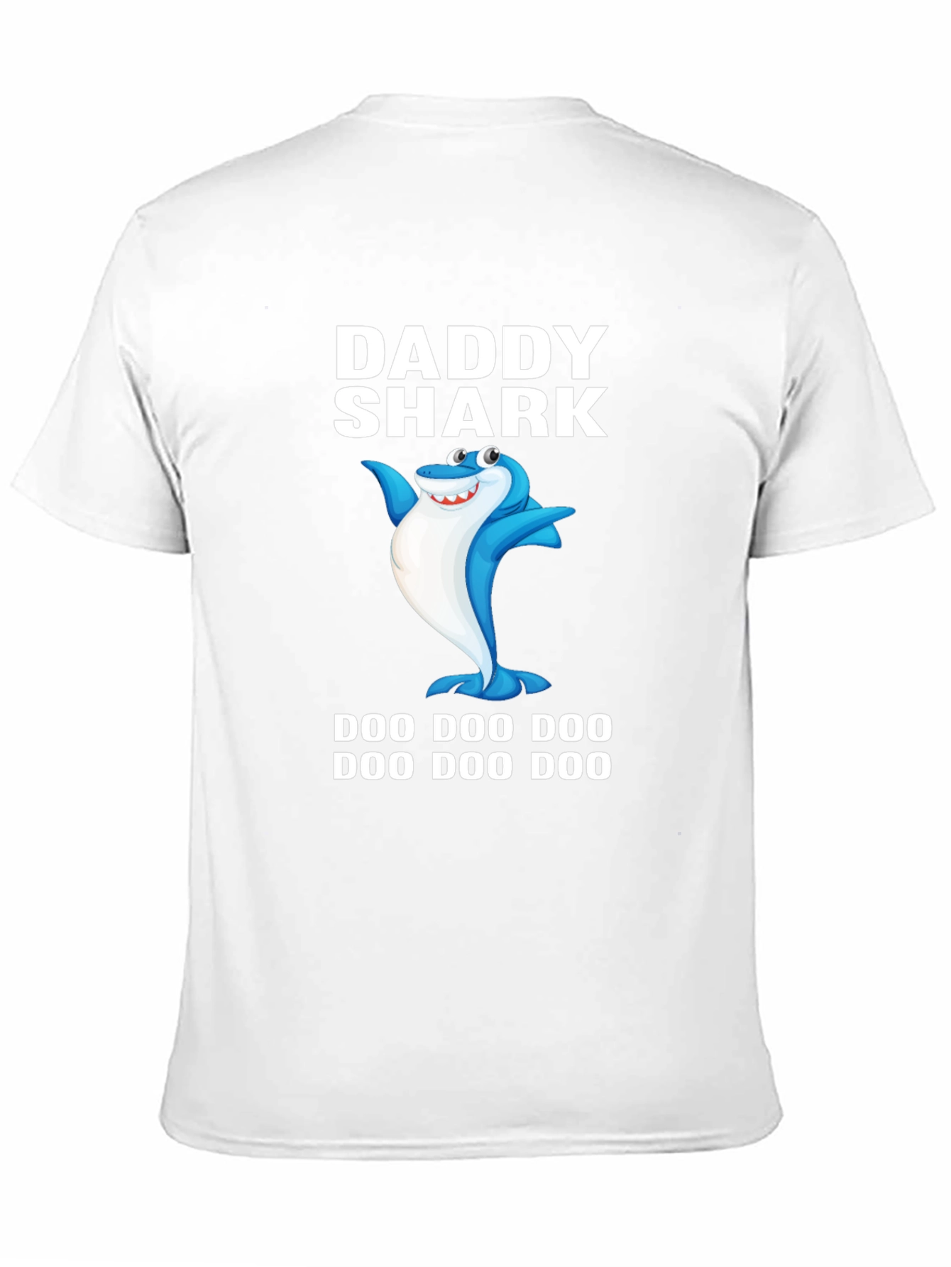 Camiseta Negra Daddy Shark para Papá