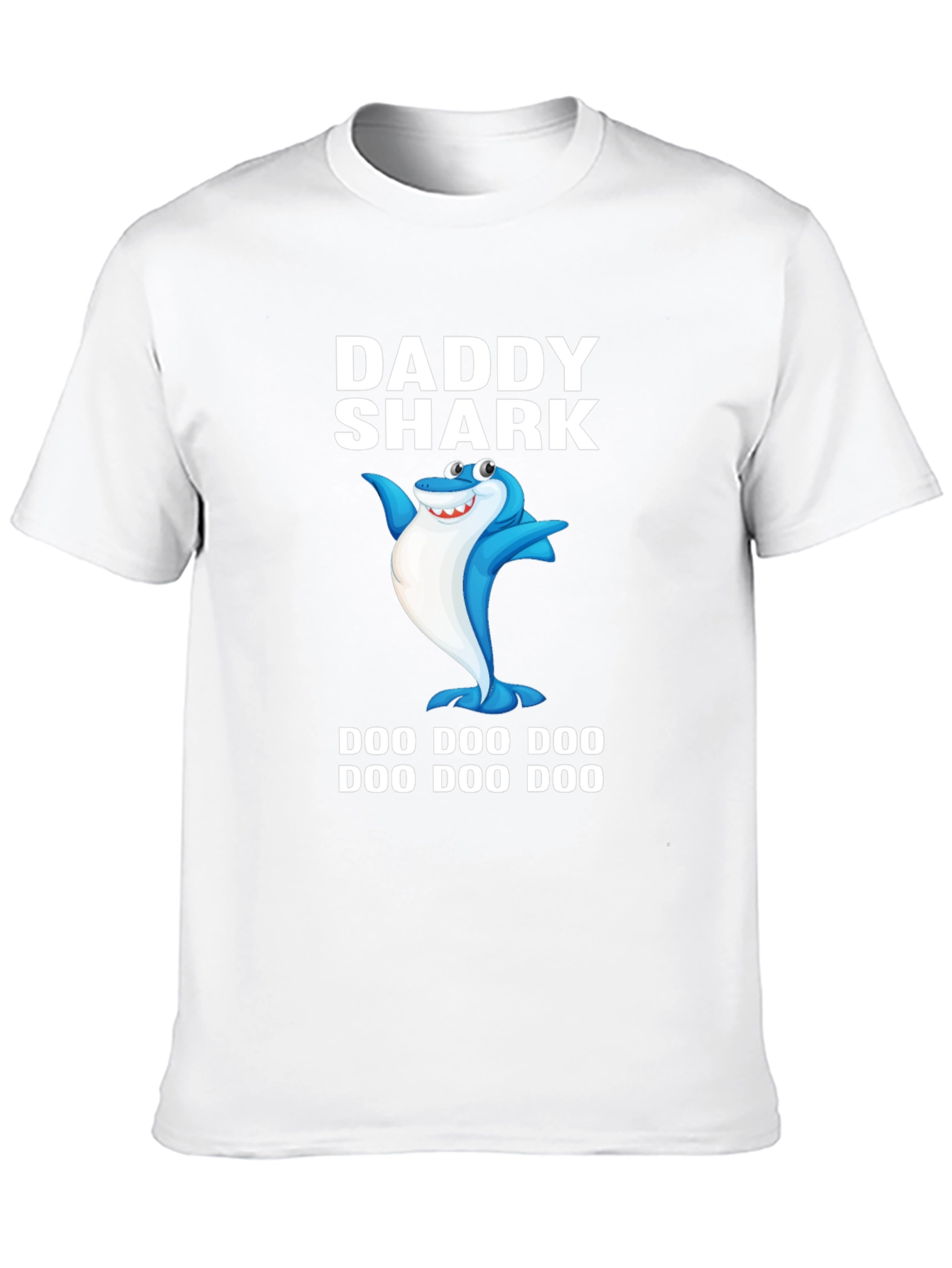 Camiseta Negra Daddy Shark para Papá