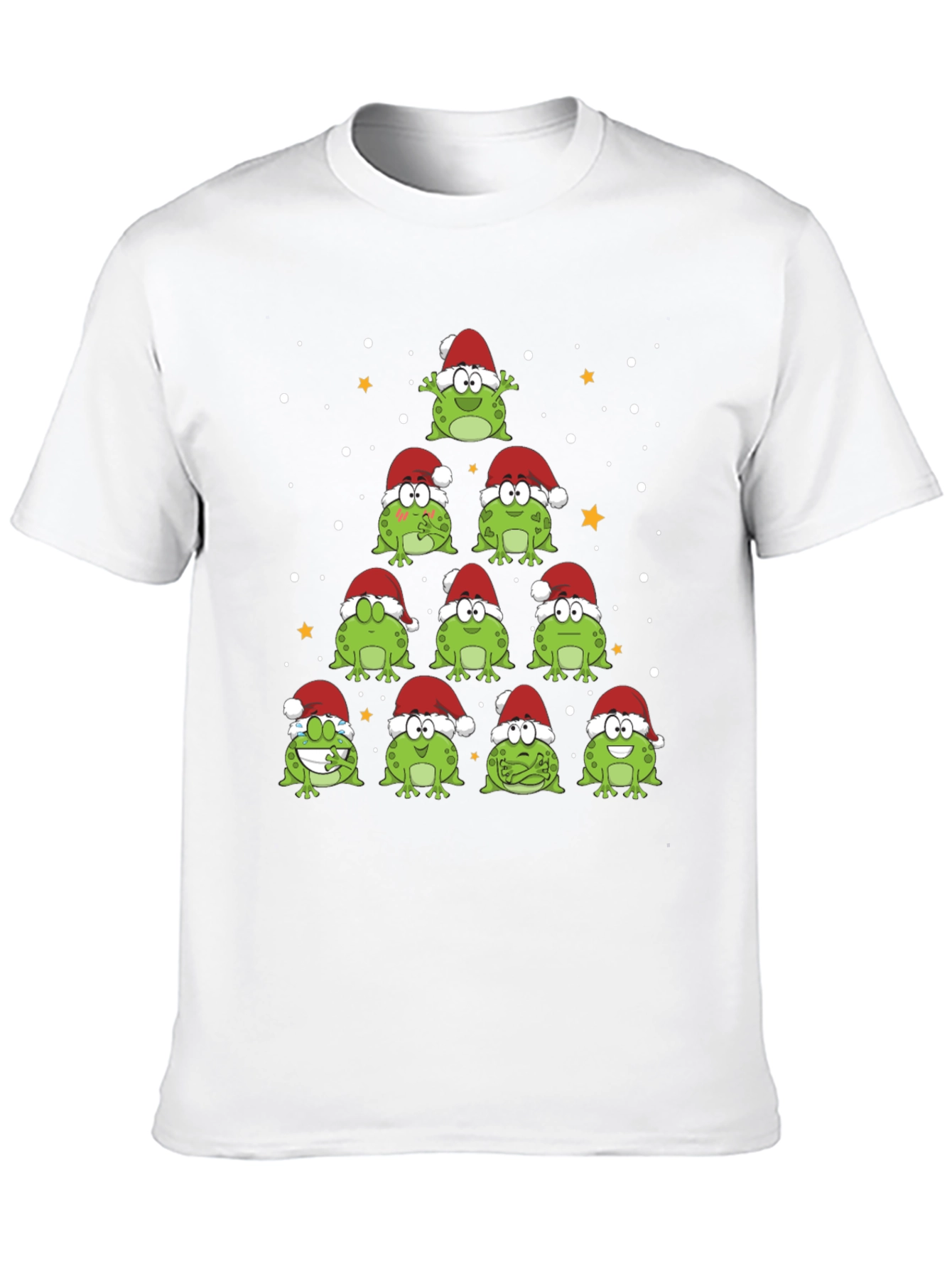 Camiseta Negra Árbol Navidad Ranas