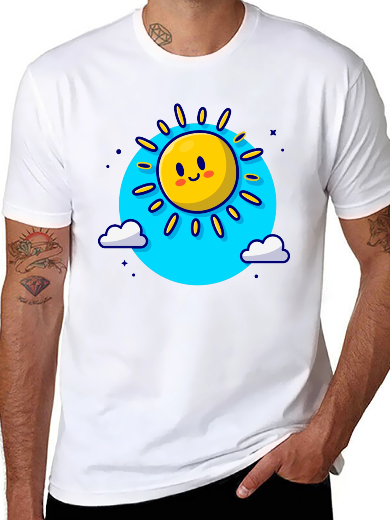 Camiseta Negra Sol Sonriente