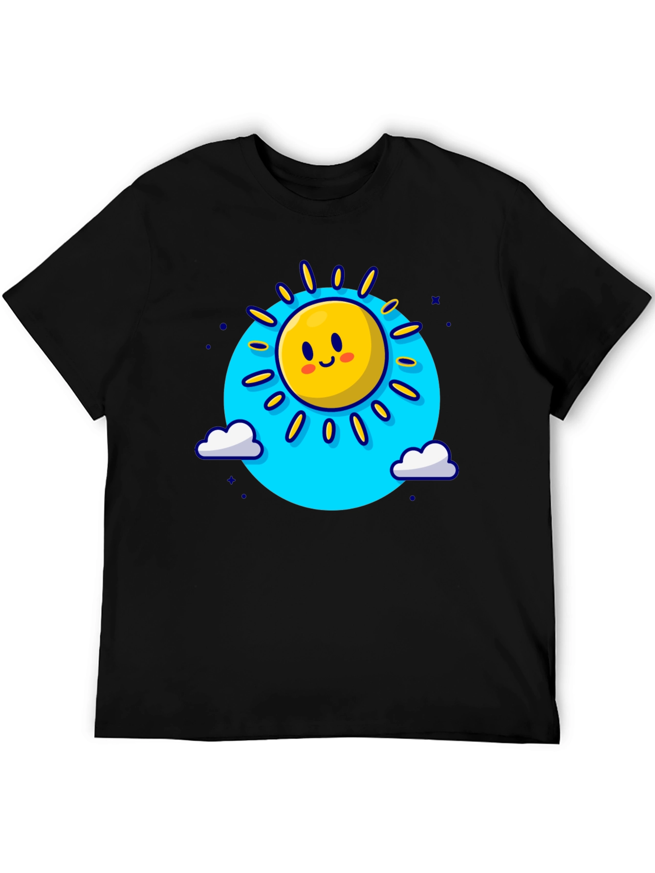 Camiseta Negra Sol Sonriente