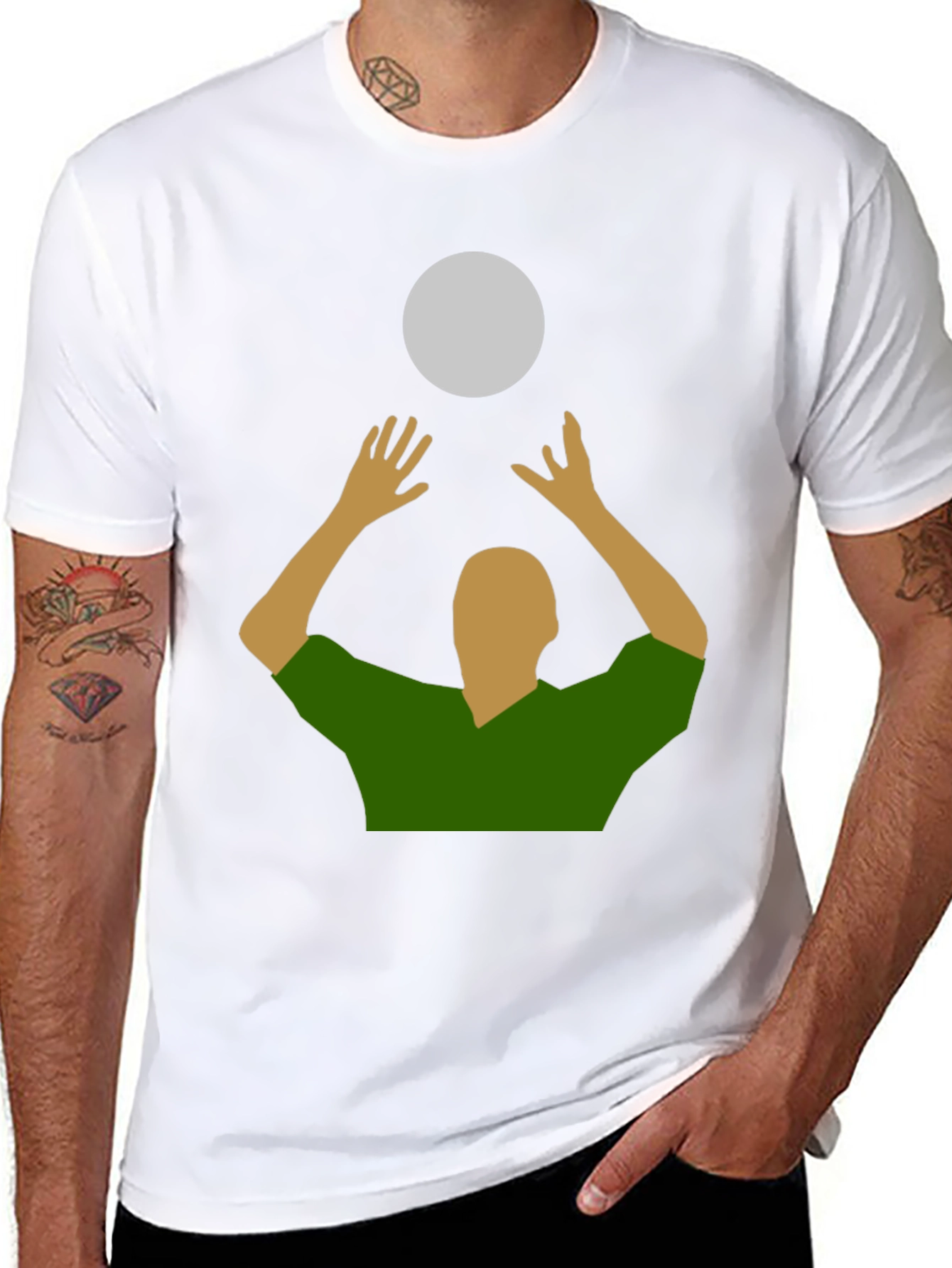 Camiseta con diseño de voleibol