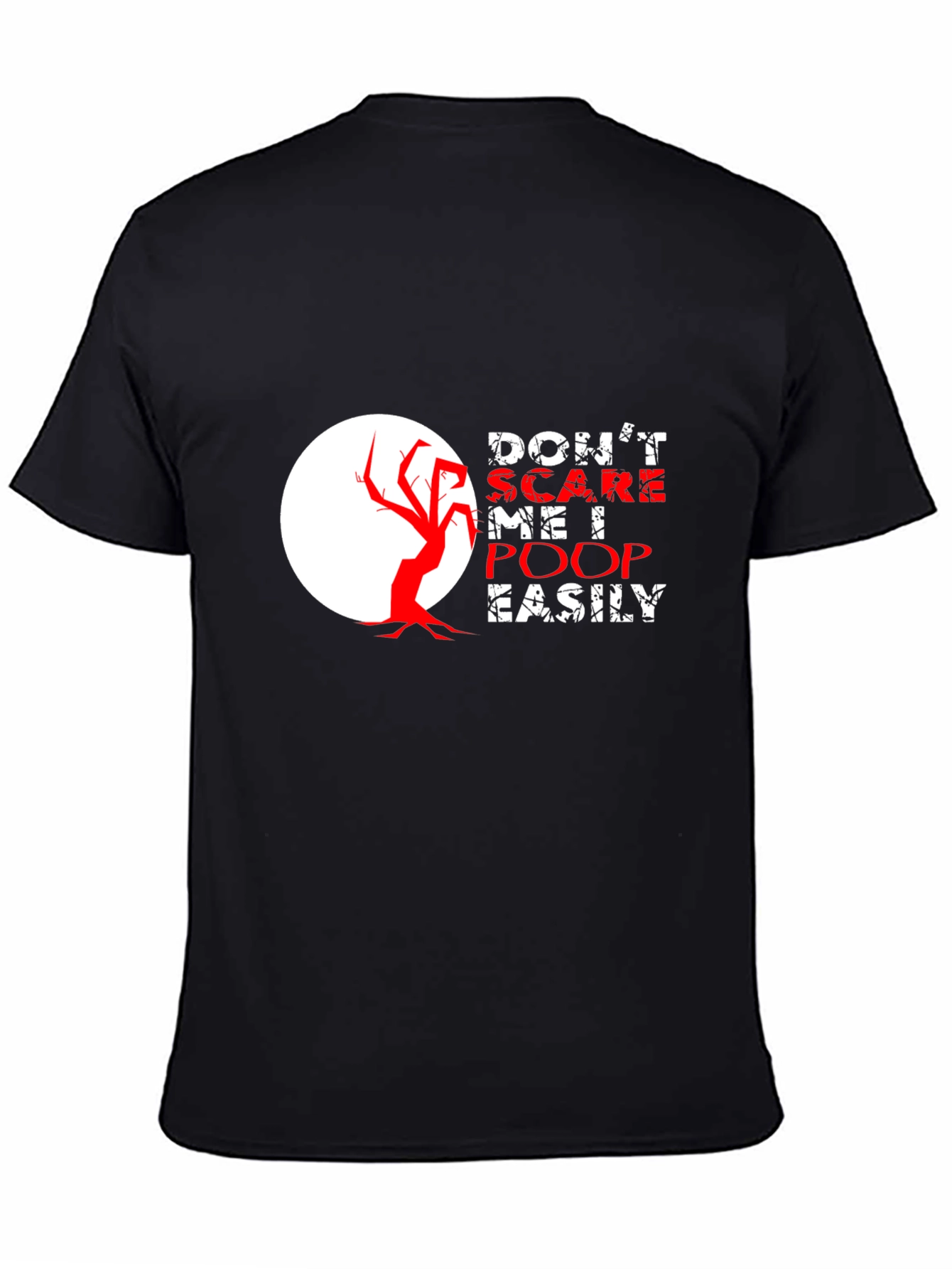 Camiseta Negra con Diseño Humorístico de Halloween