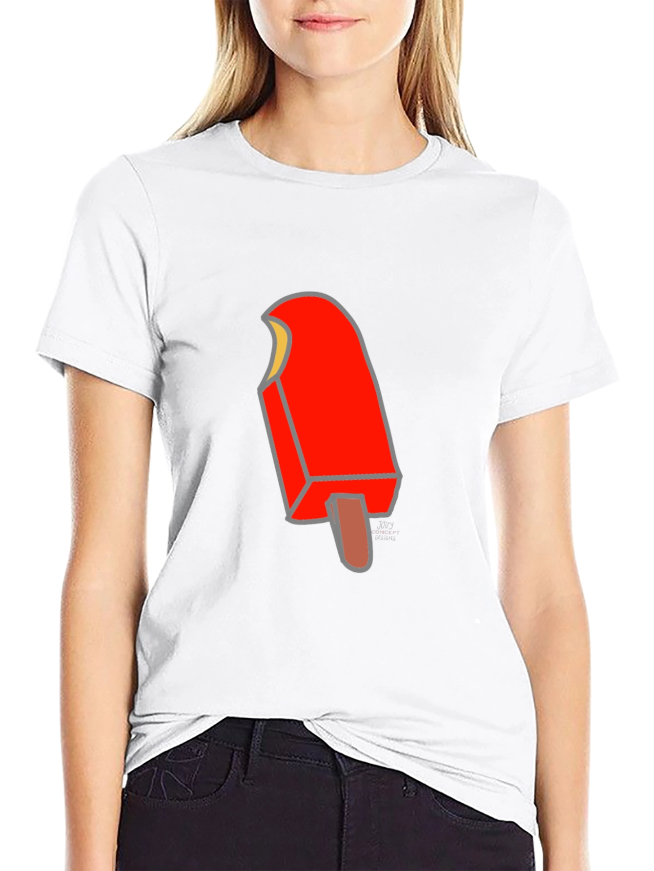 Camiseta Negra con Diseño de Paleta Helada