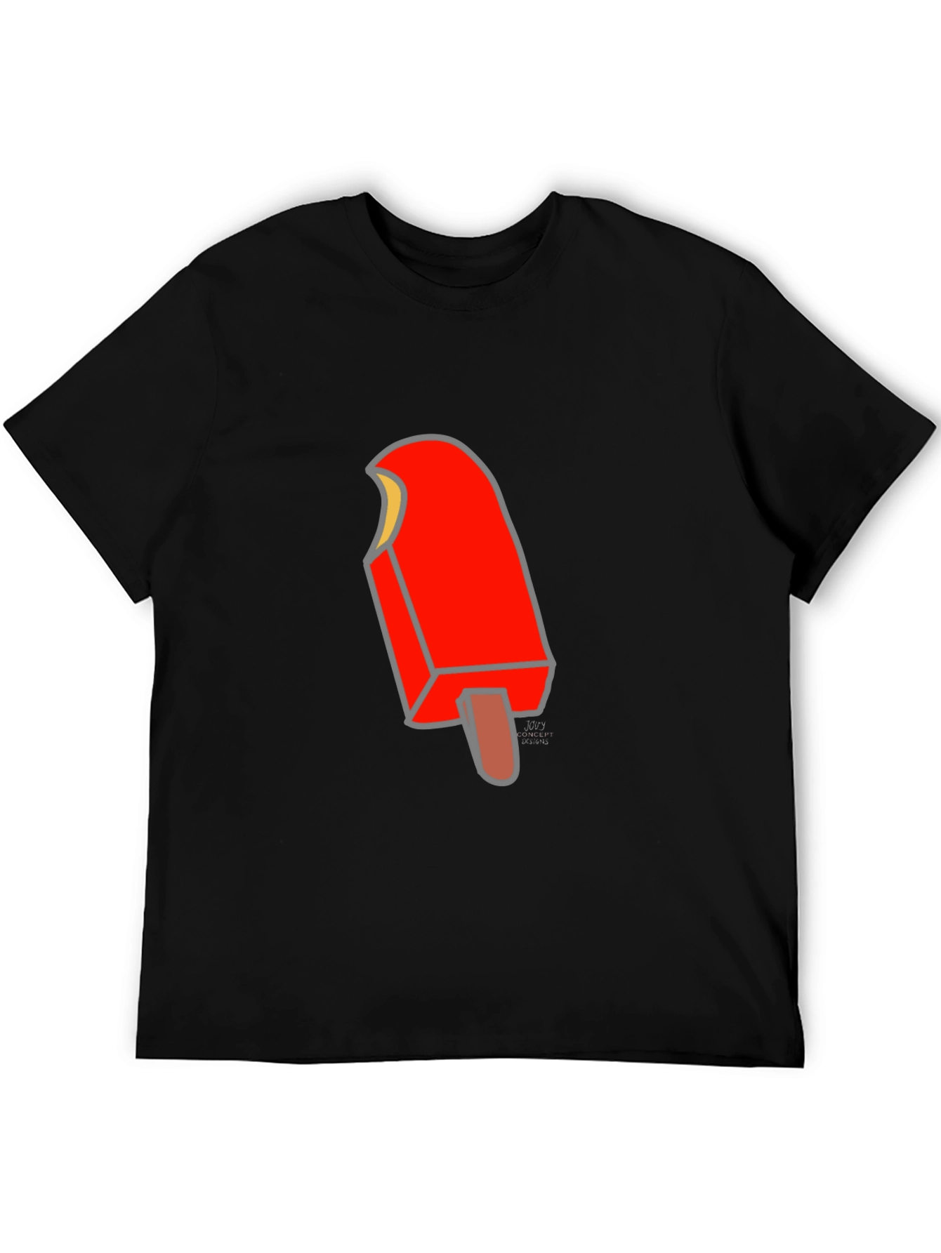 Camiseta Negra con Diseño de Paleta Helada