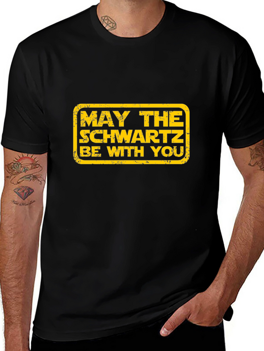 Camiseta Negra Divertida - Que la Schwartz te acompañe