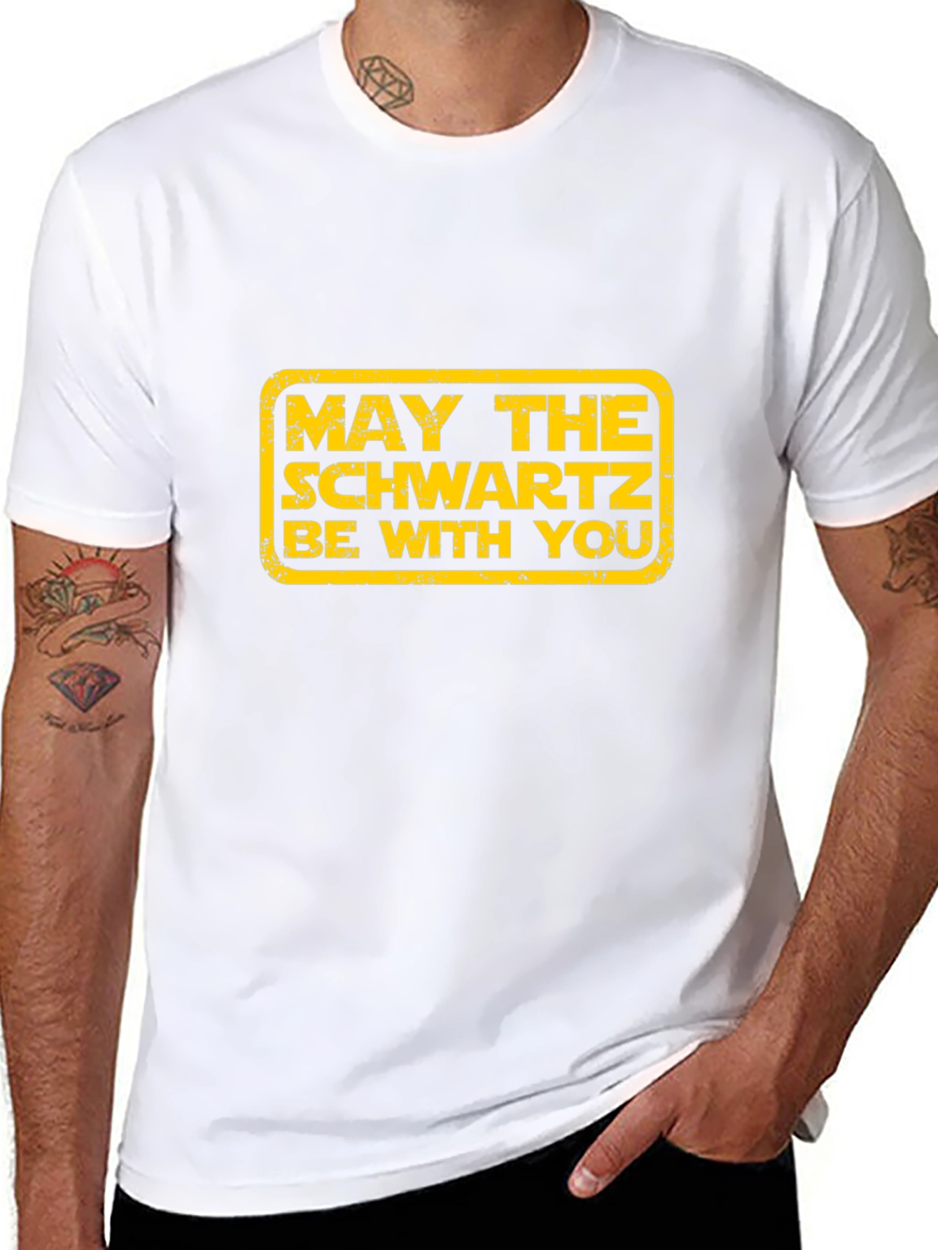 Camiseta Negra Divertida - Que la Schwartz te acompañe