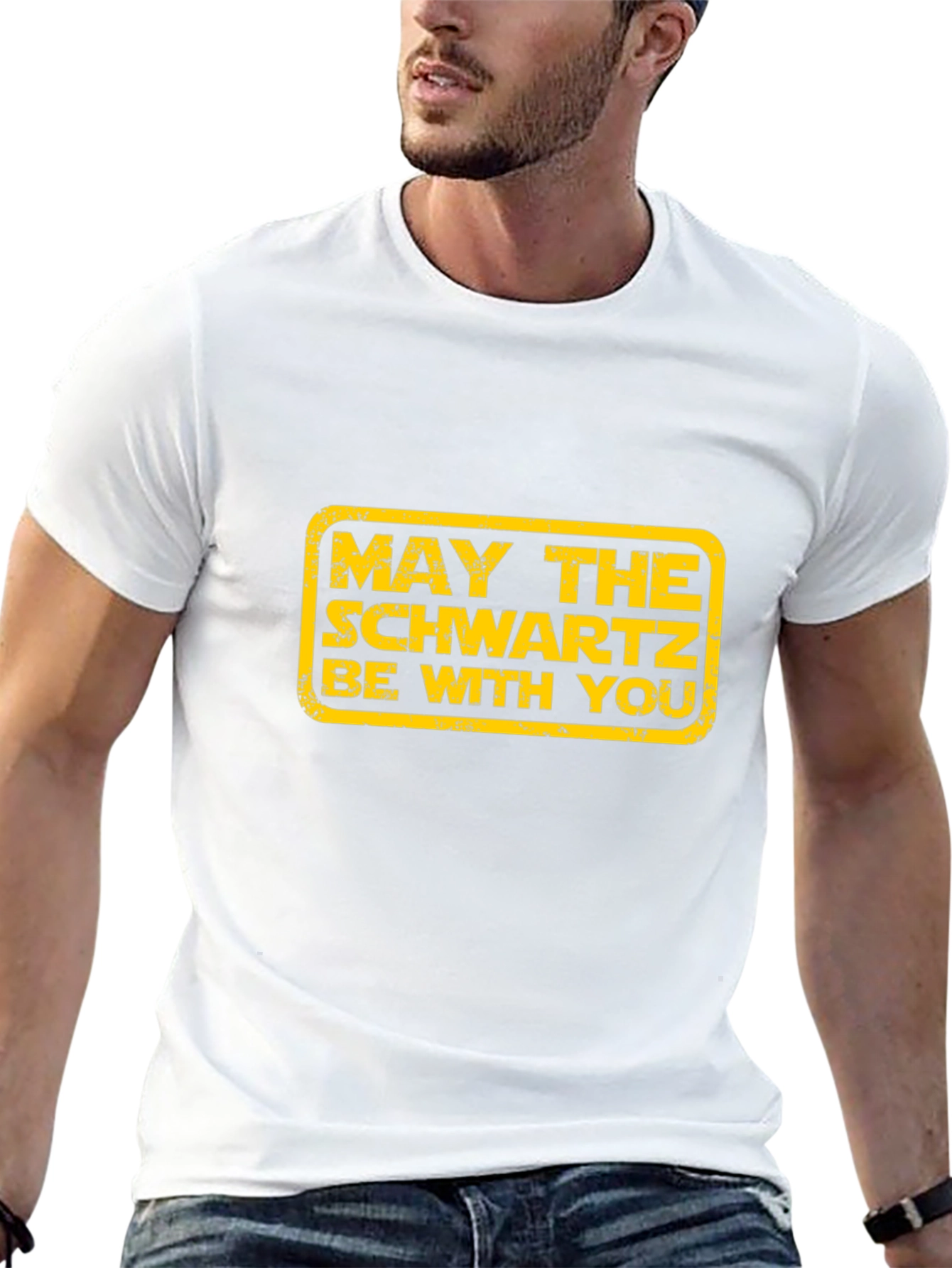 Camiseta Negra Divertida - Que la Schwartz te acompañe