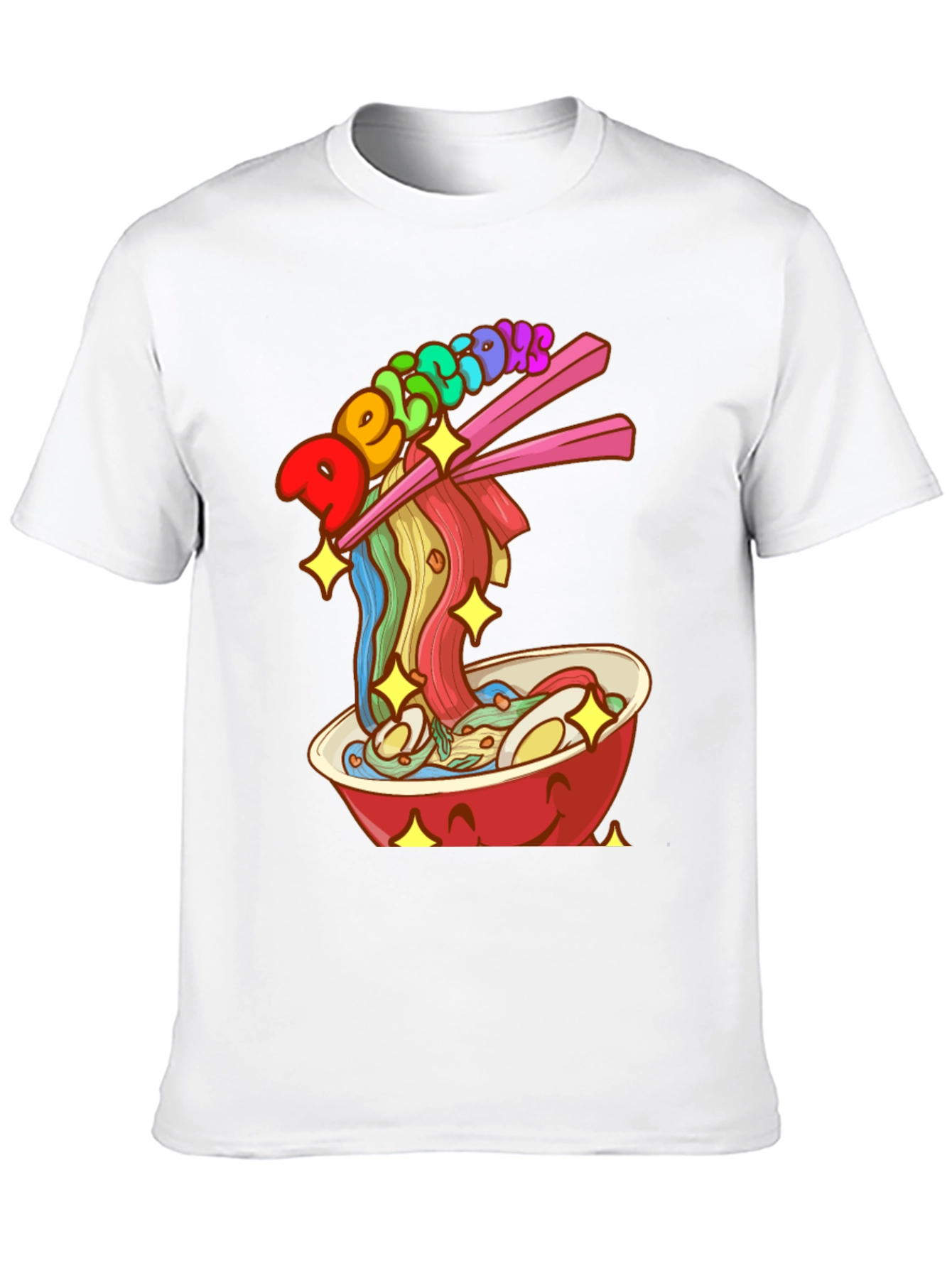 Camiseta Negra con Diseño de Ramen Delicious