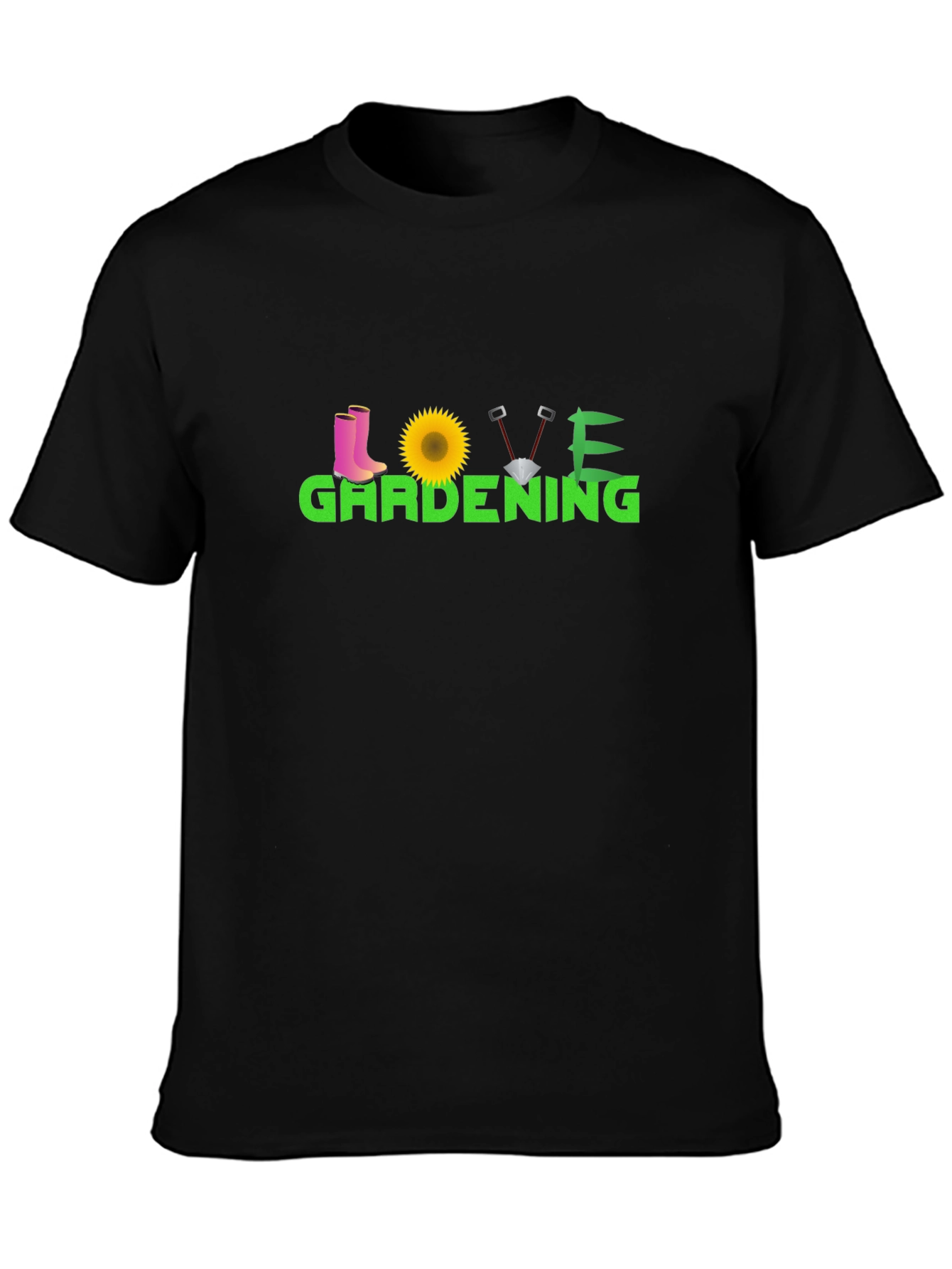 Camiseta Negra Love Gardening