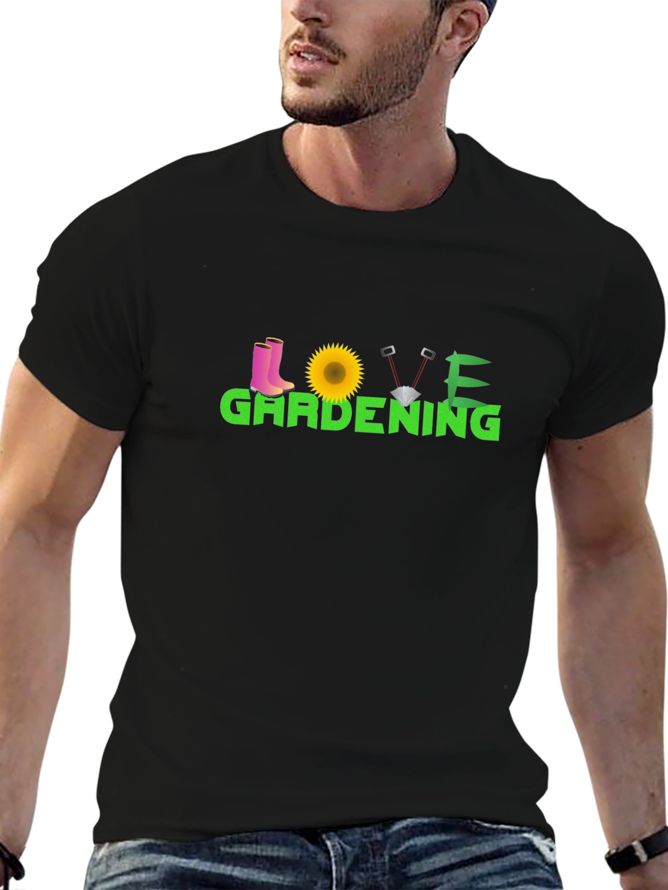 Camiseta Negra Love Gardening