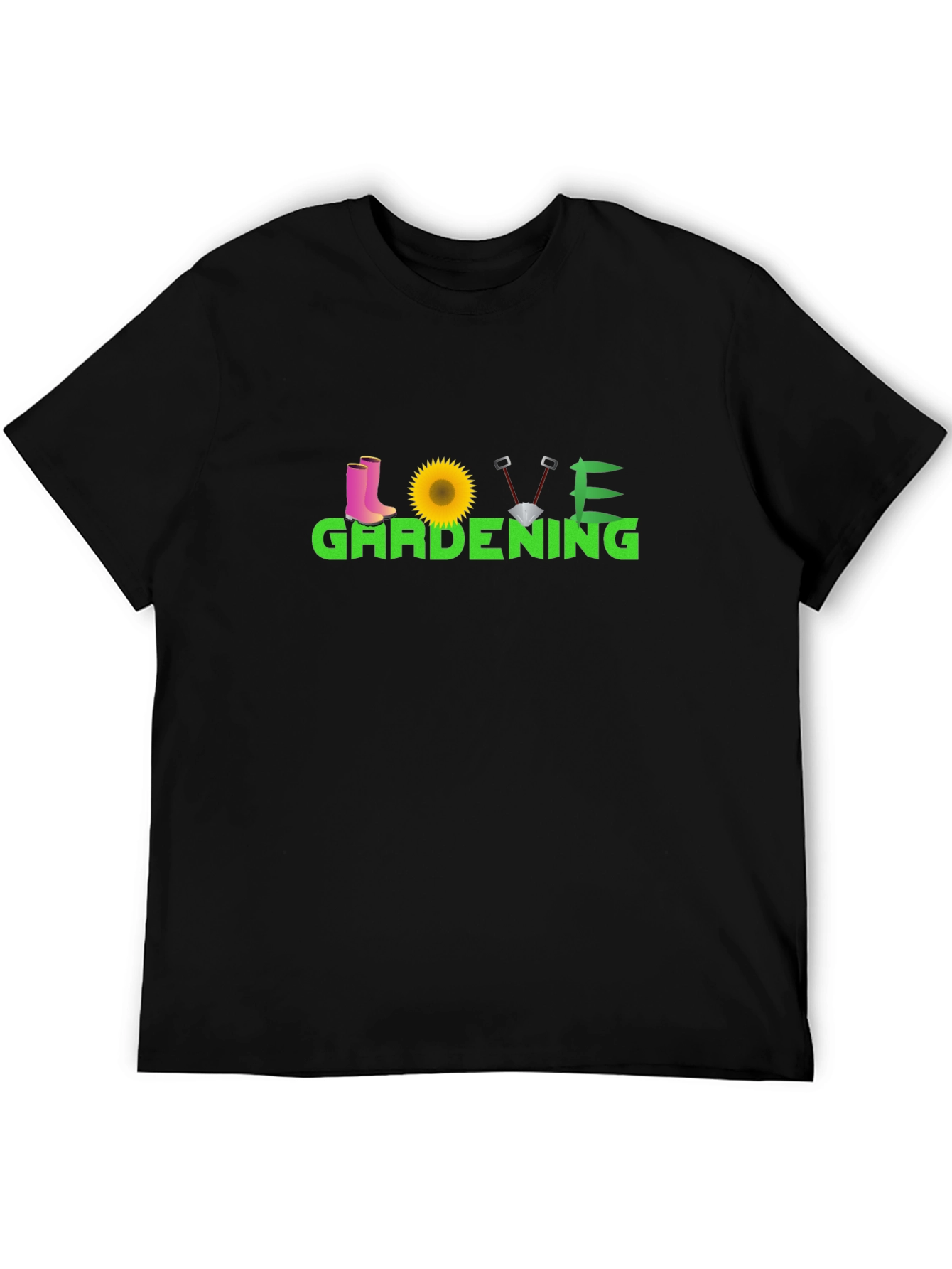 Camiseta Negra Love Gardening