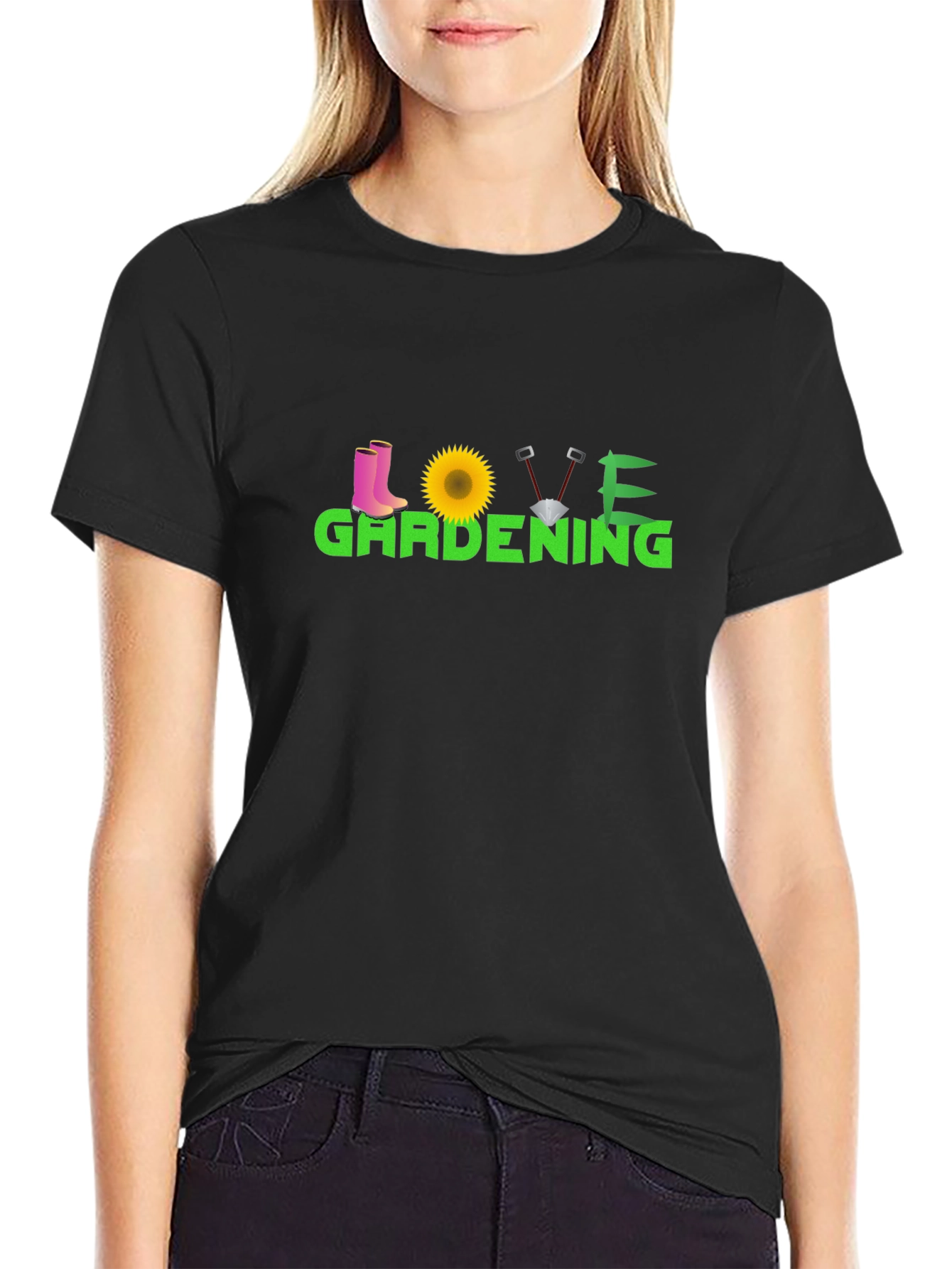 Camiseta Negra Love Gardening
