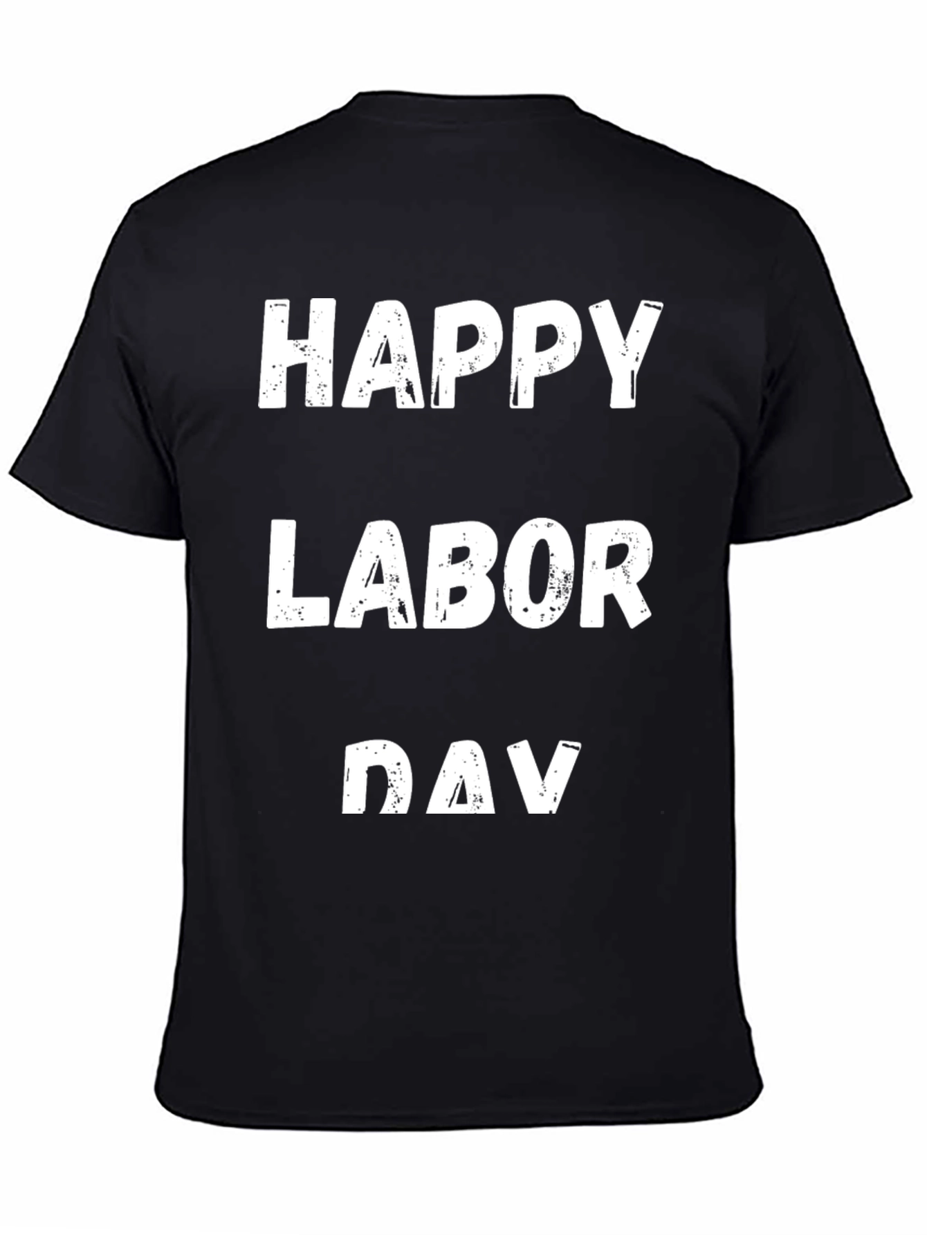 Camiseta Negra Feliz Día del Trabajo