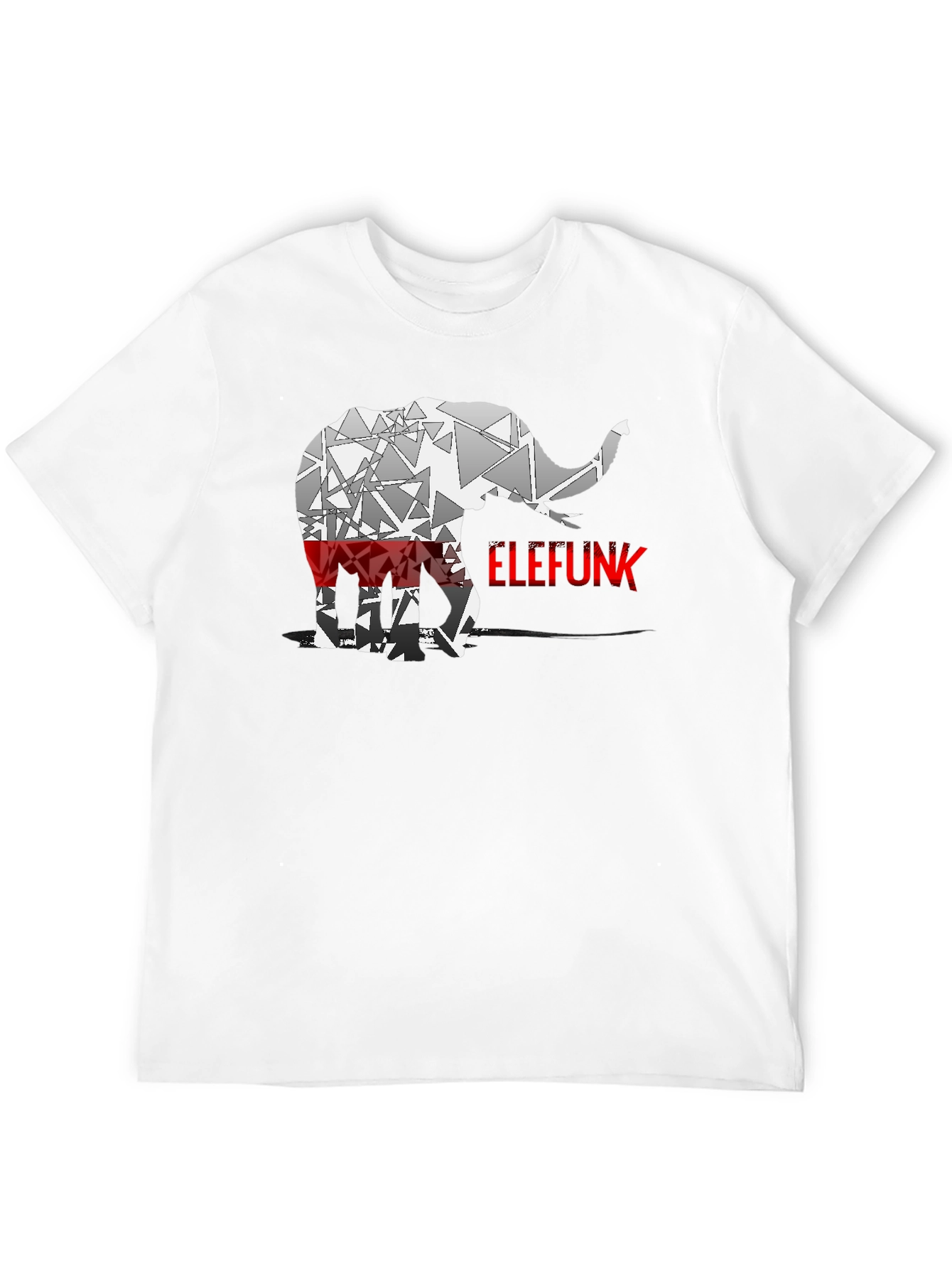 Camiseta Negra Elefunk Diseño Abstracto