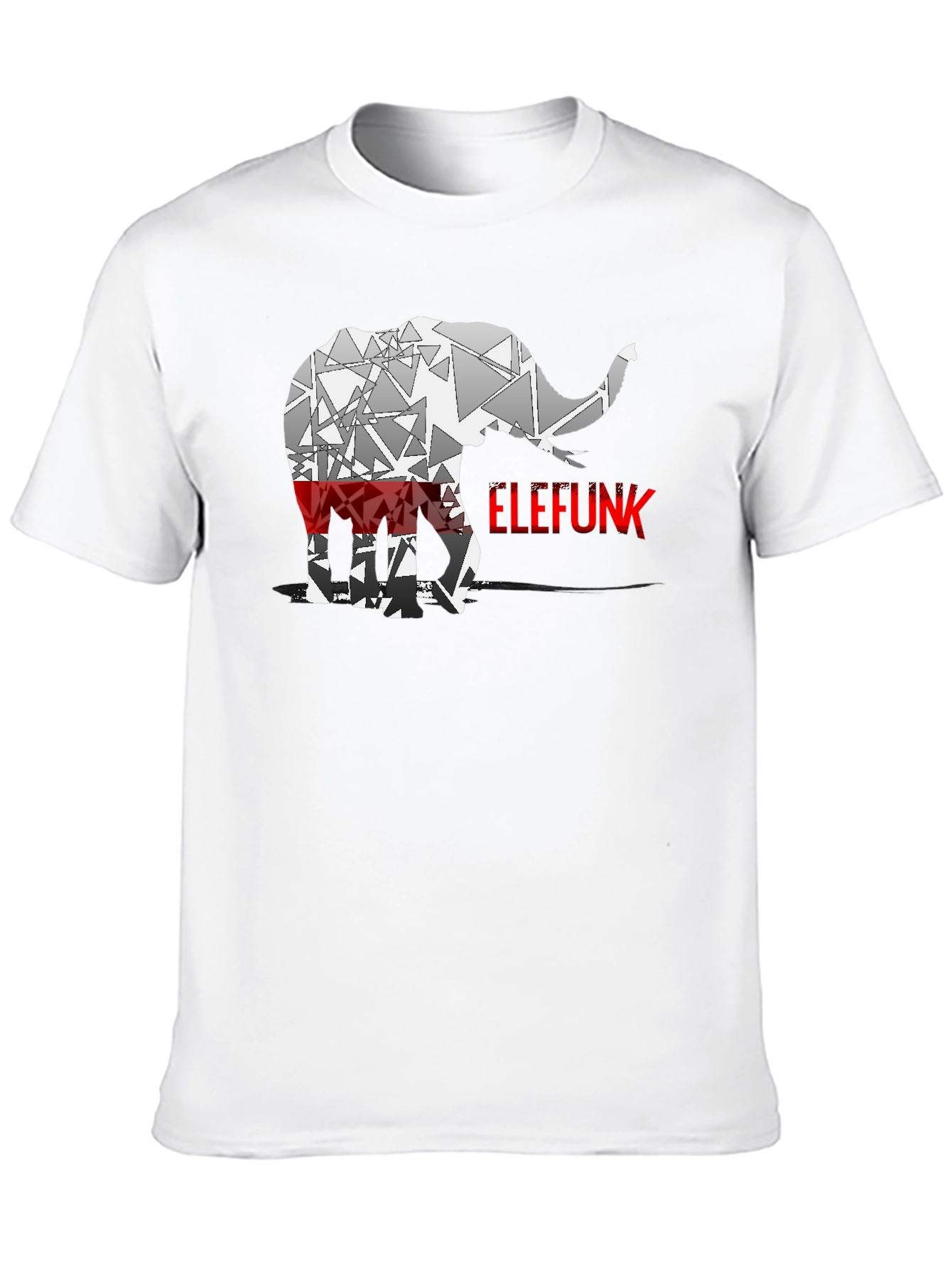 Camiseta Negra Elefunk Diseño Abstracto