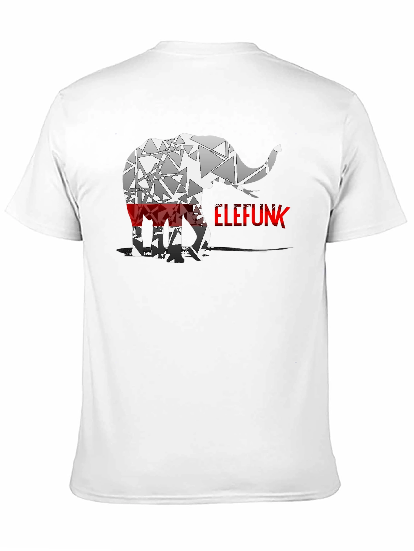 Camiseta Negra Elefunk Diseño Abstracto