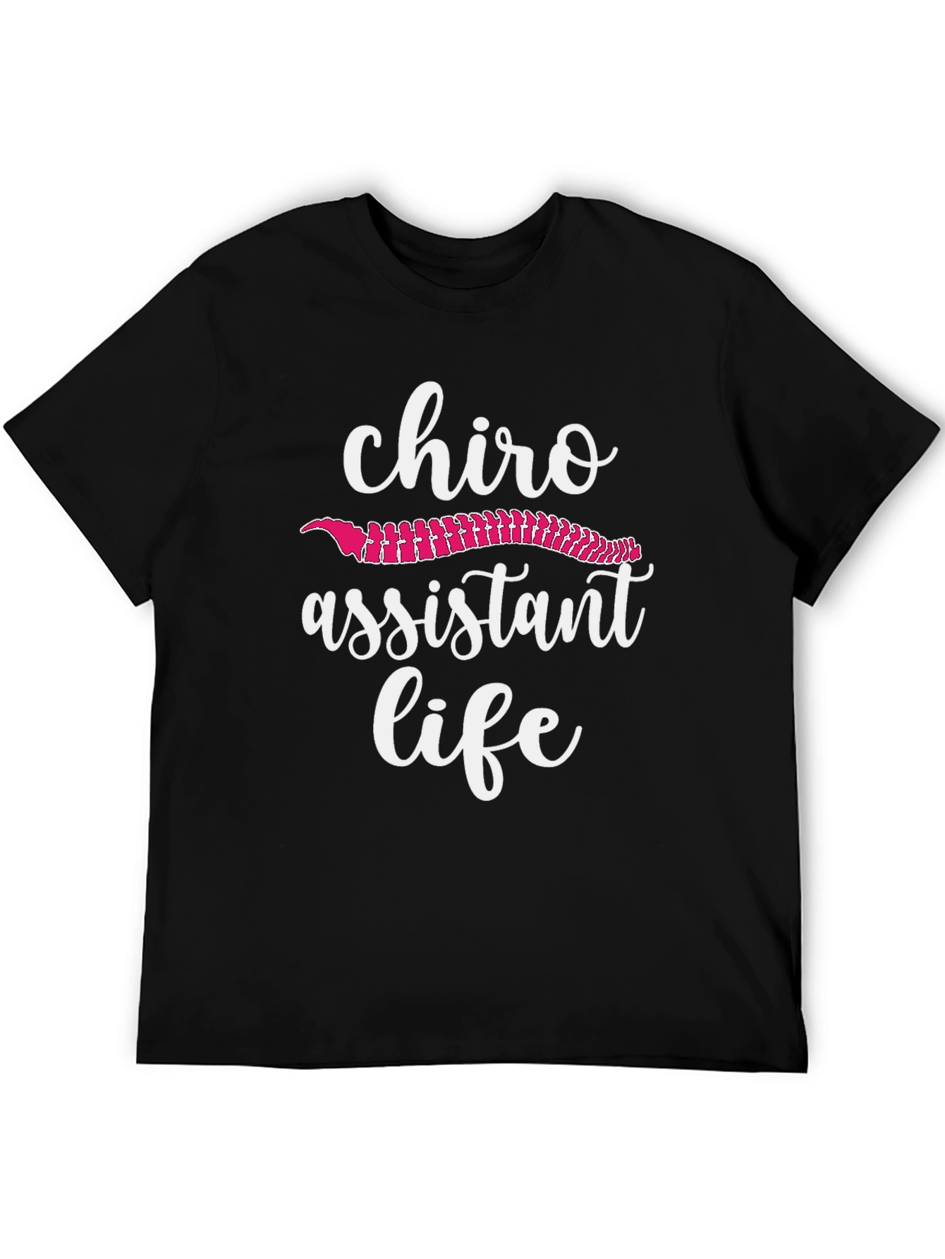 Camiseta Negra Asistente Quiropráctico