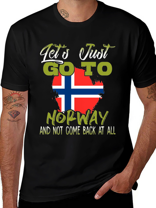 Camiseta Negra Noruega: Viaja y No Regreses