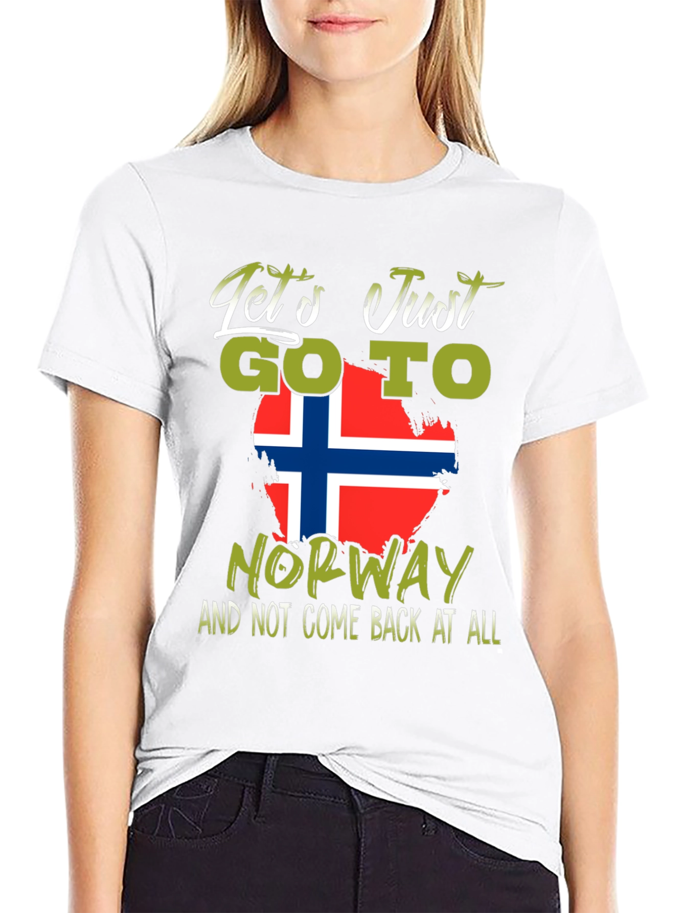 Camiseta Negra Noruega: Viaja y No Regreses