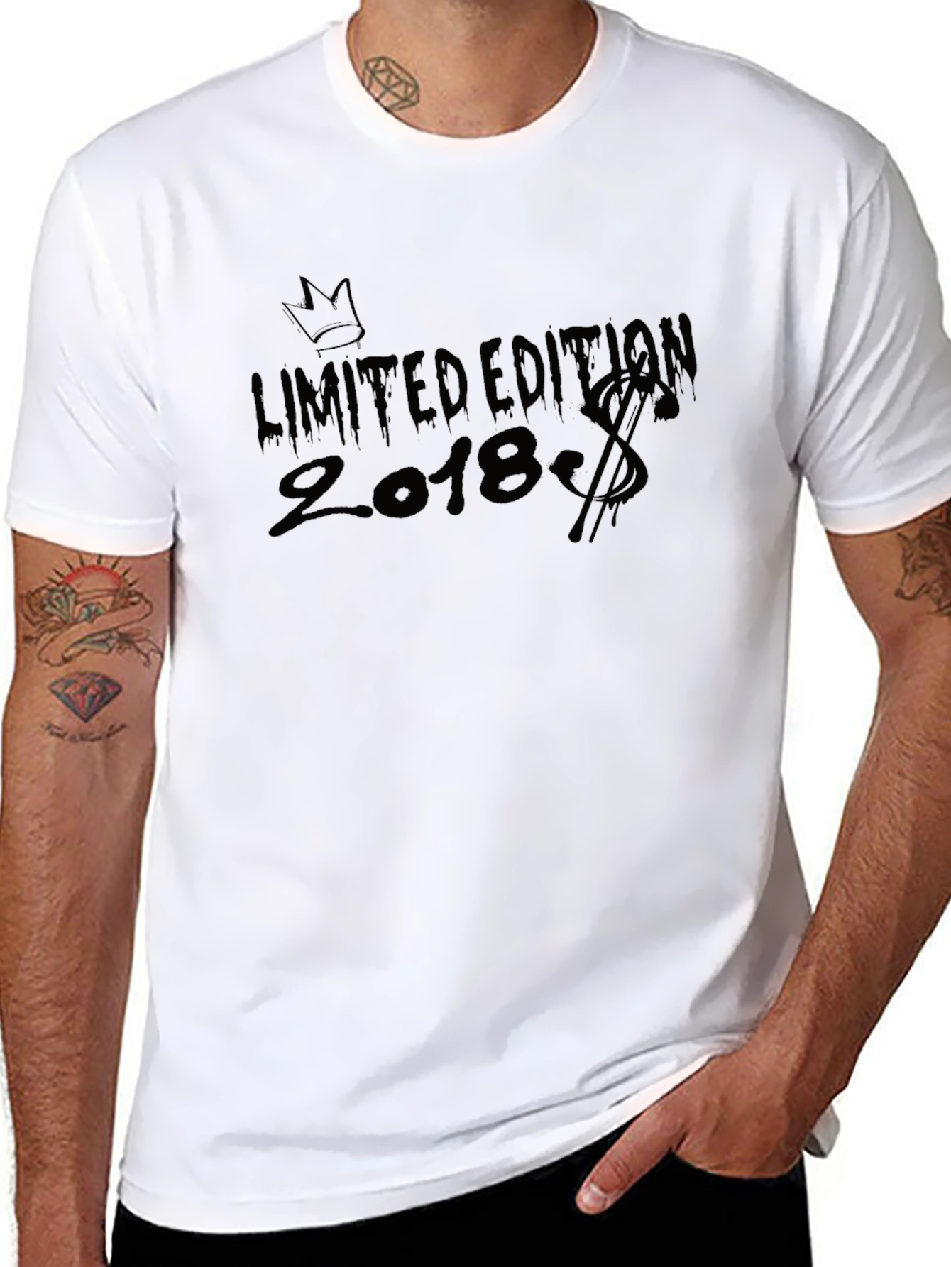 Camiseta Negra Edición Limitada 2018 Estilo Urbano