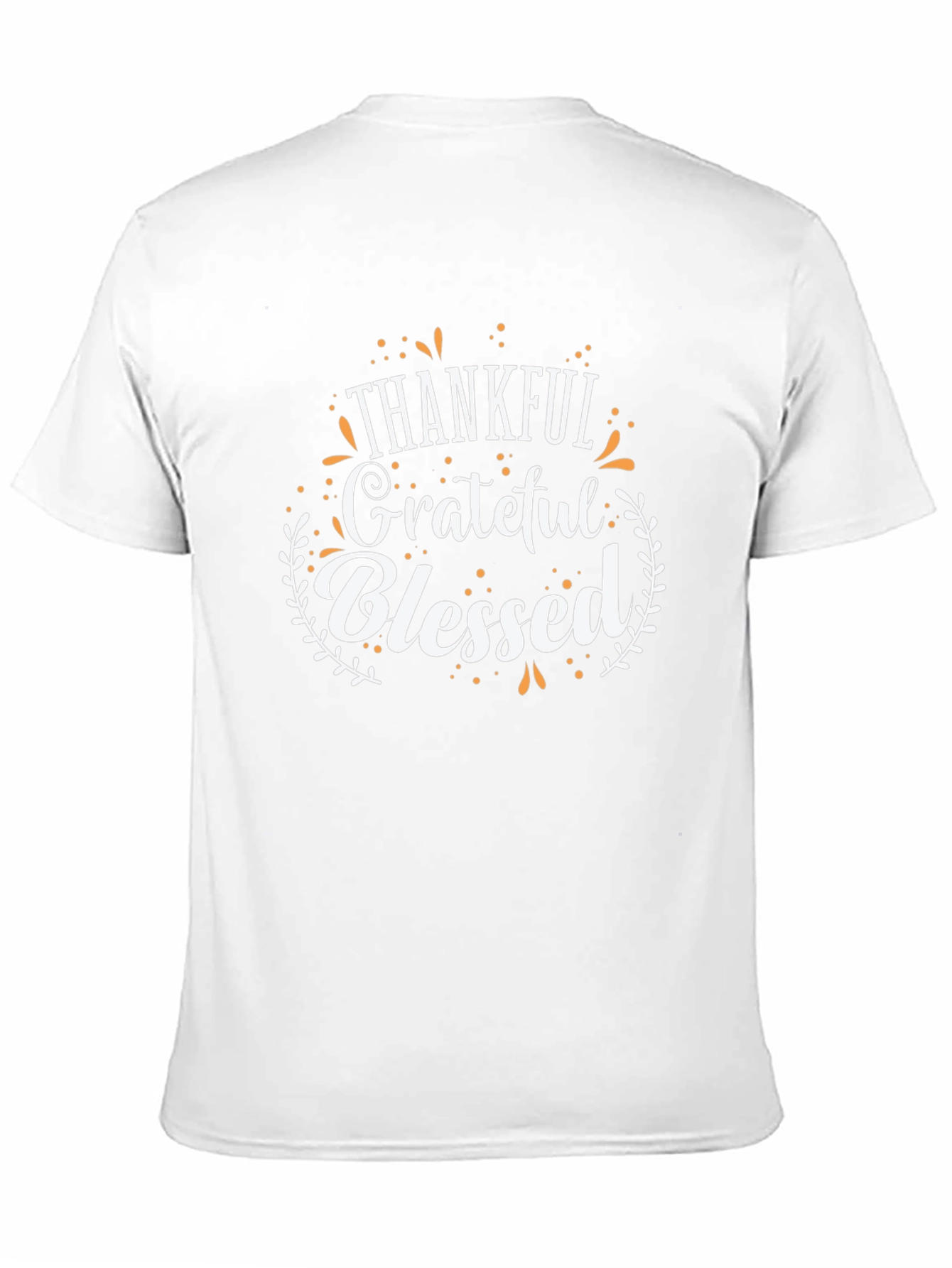 Camiseta Negra: Agradecido Feliz Bendecido