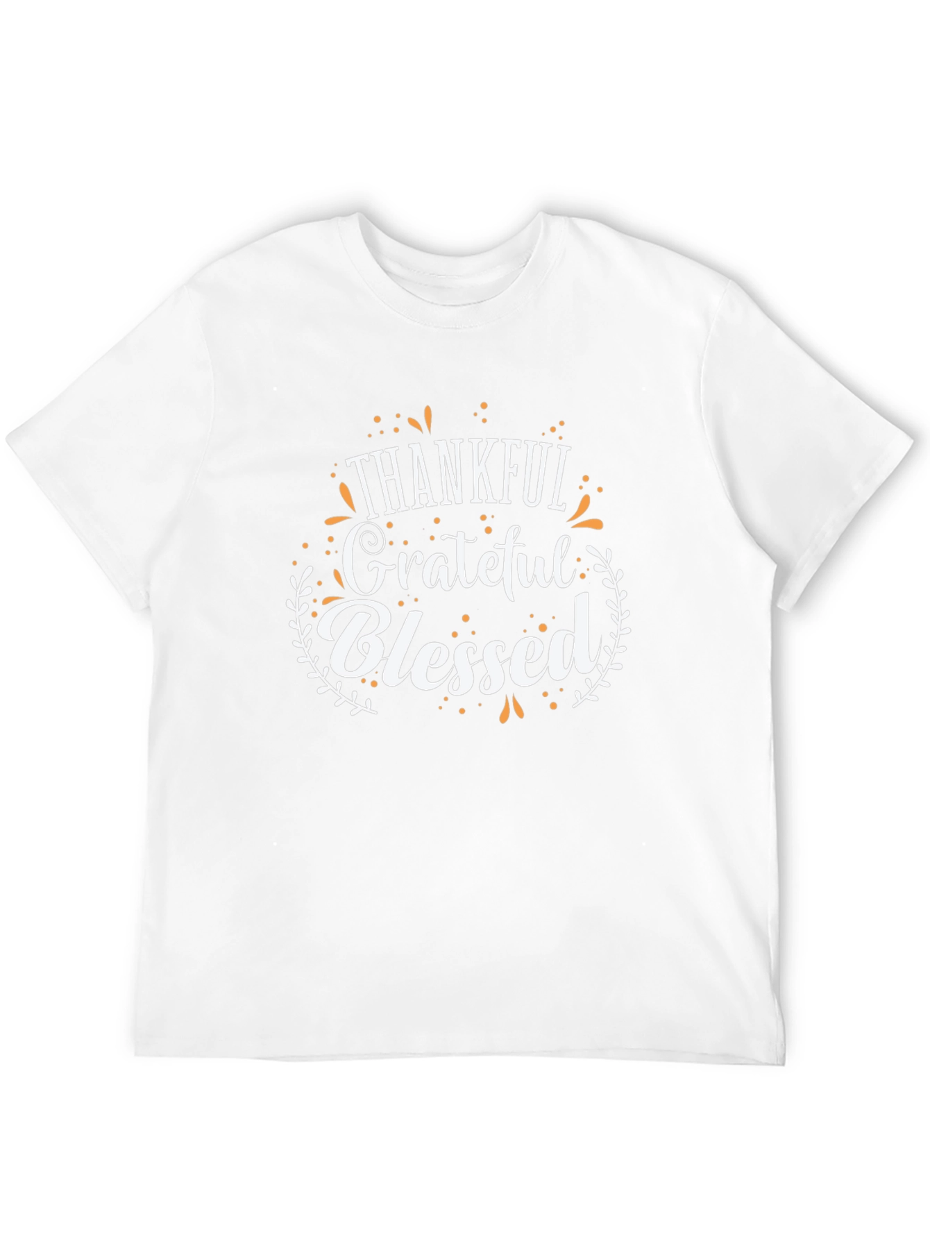 Camiseta Negra: Agradecido Feliz Bendecido