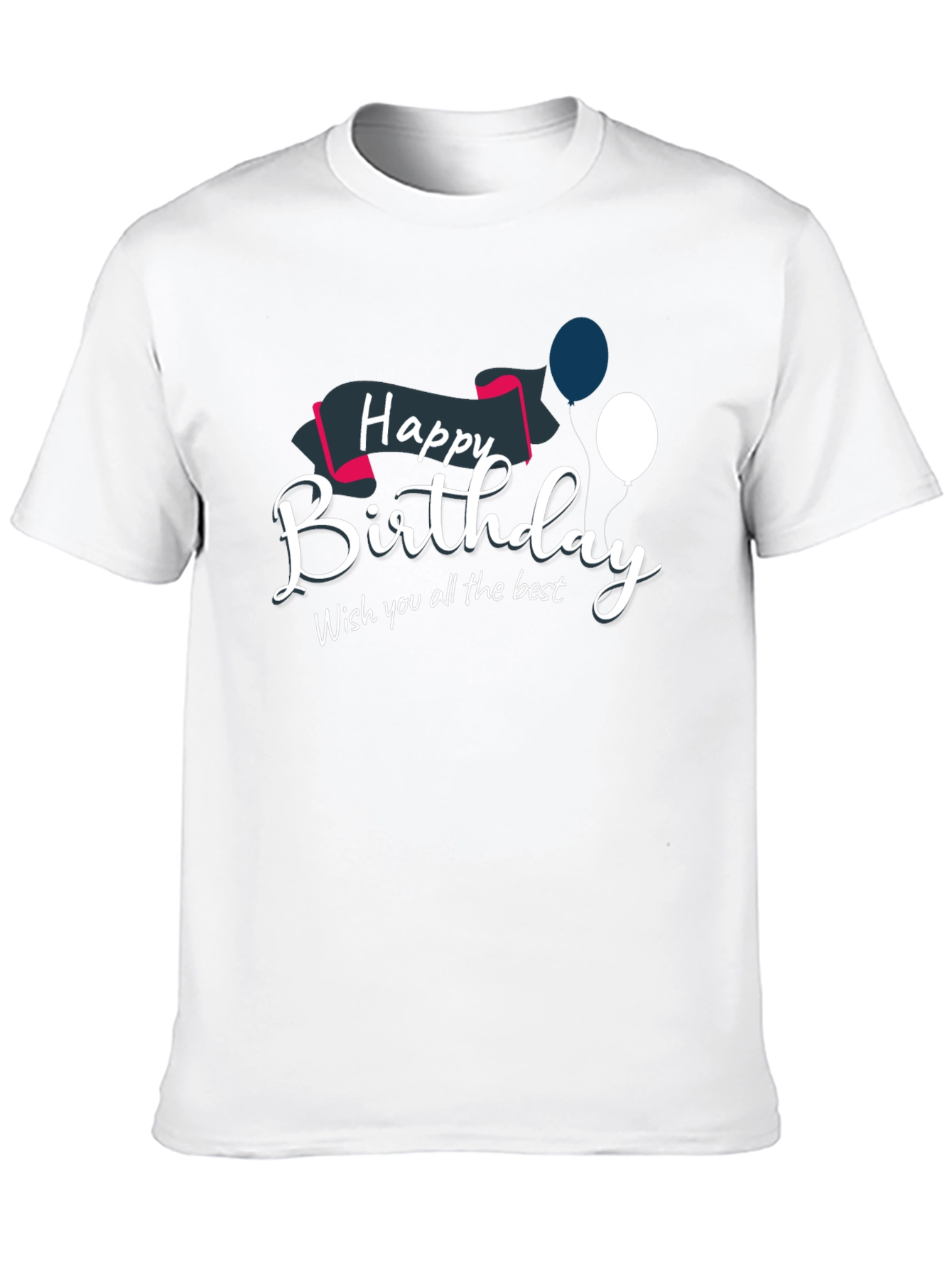 Camiseta Negra con Diseño de Feliz Cumpleaños
