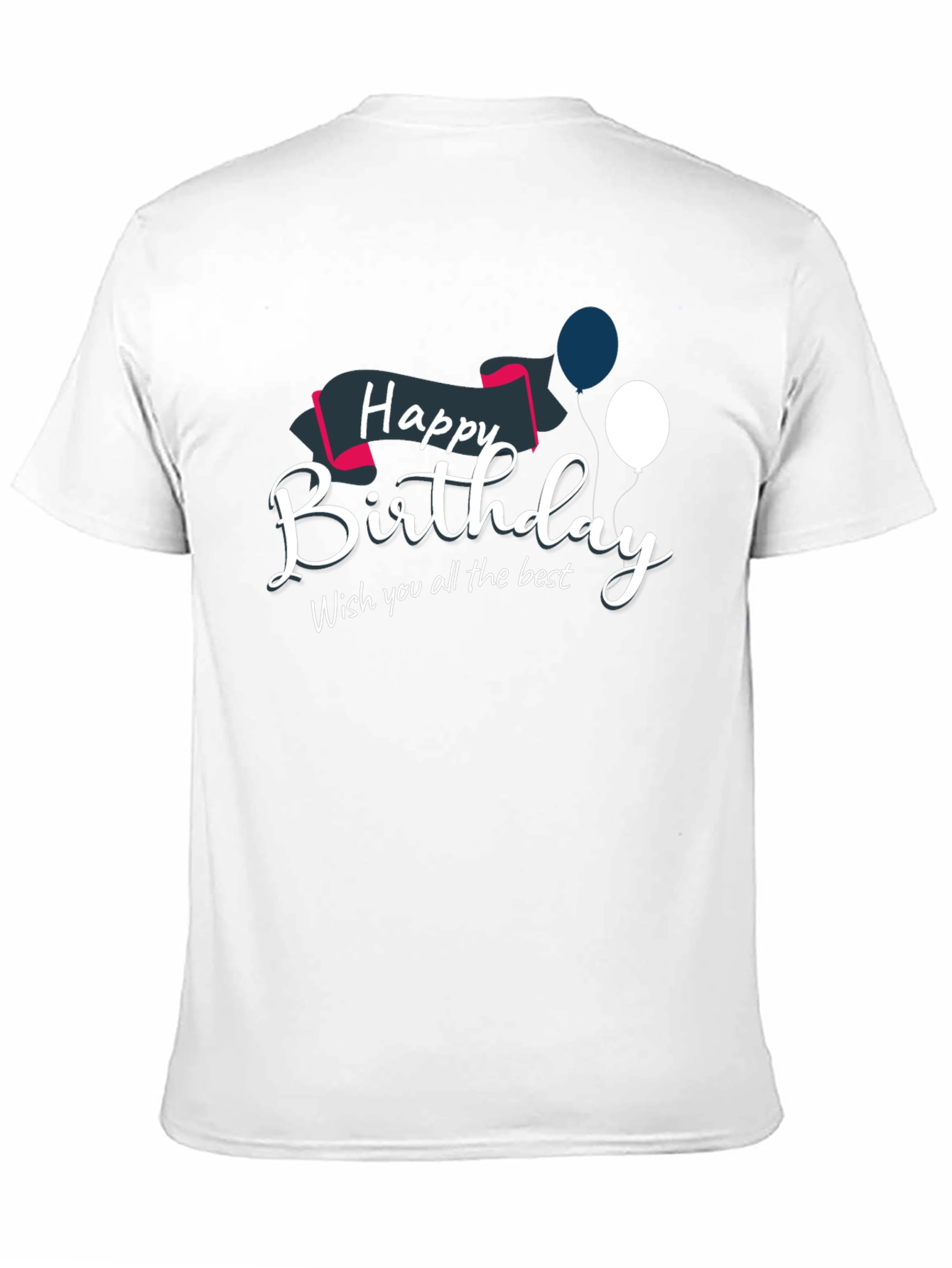 Camiseta Negra con Diseño de Feliz Cumpleaños