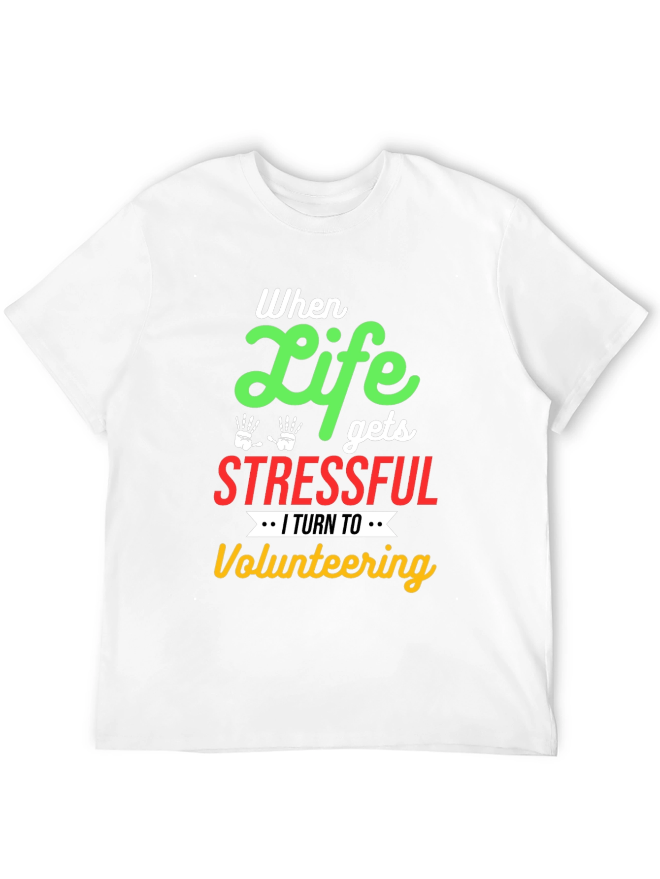 Camiseta Negra con Diseño de Voluntariado