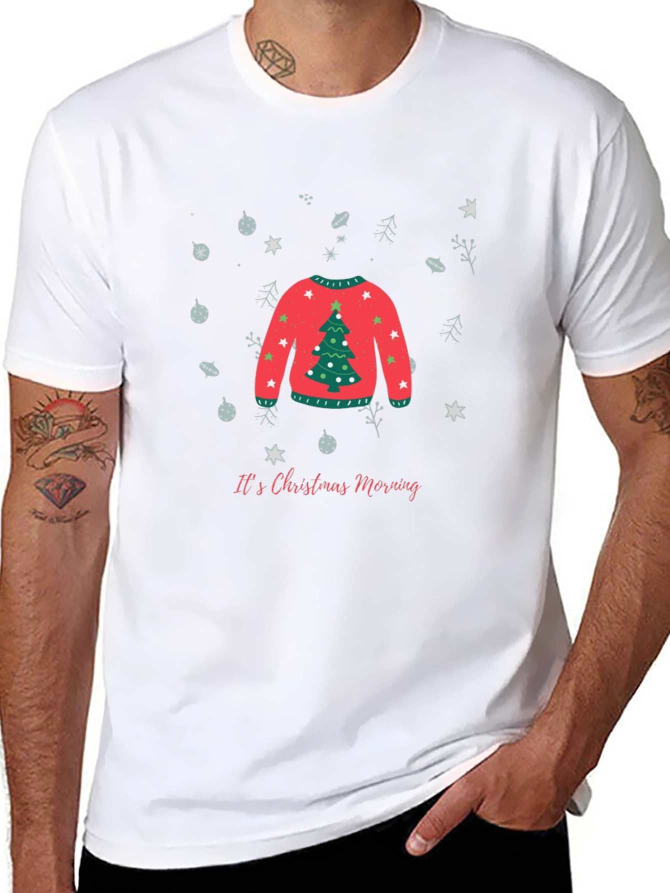 Camiseta Navideña Festiva para Hombre