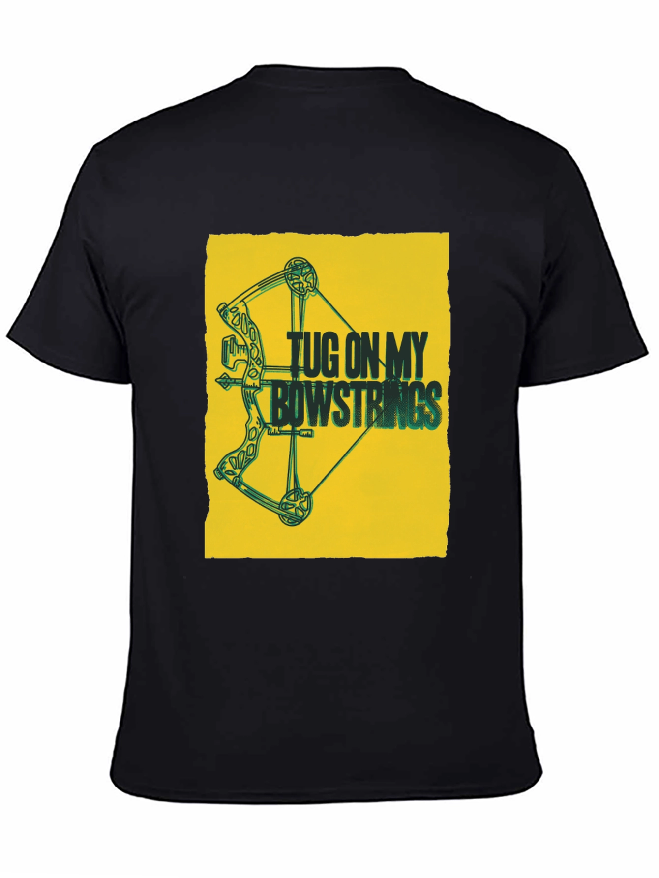 Camiseta Negra con Diseño de Arco y Flecha