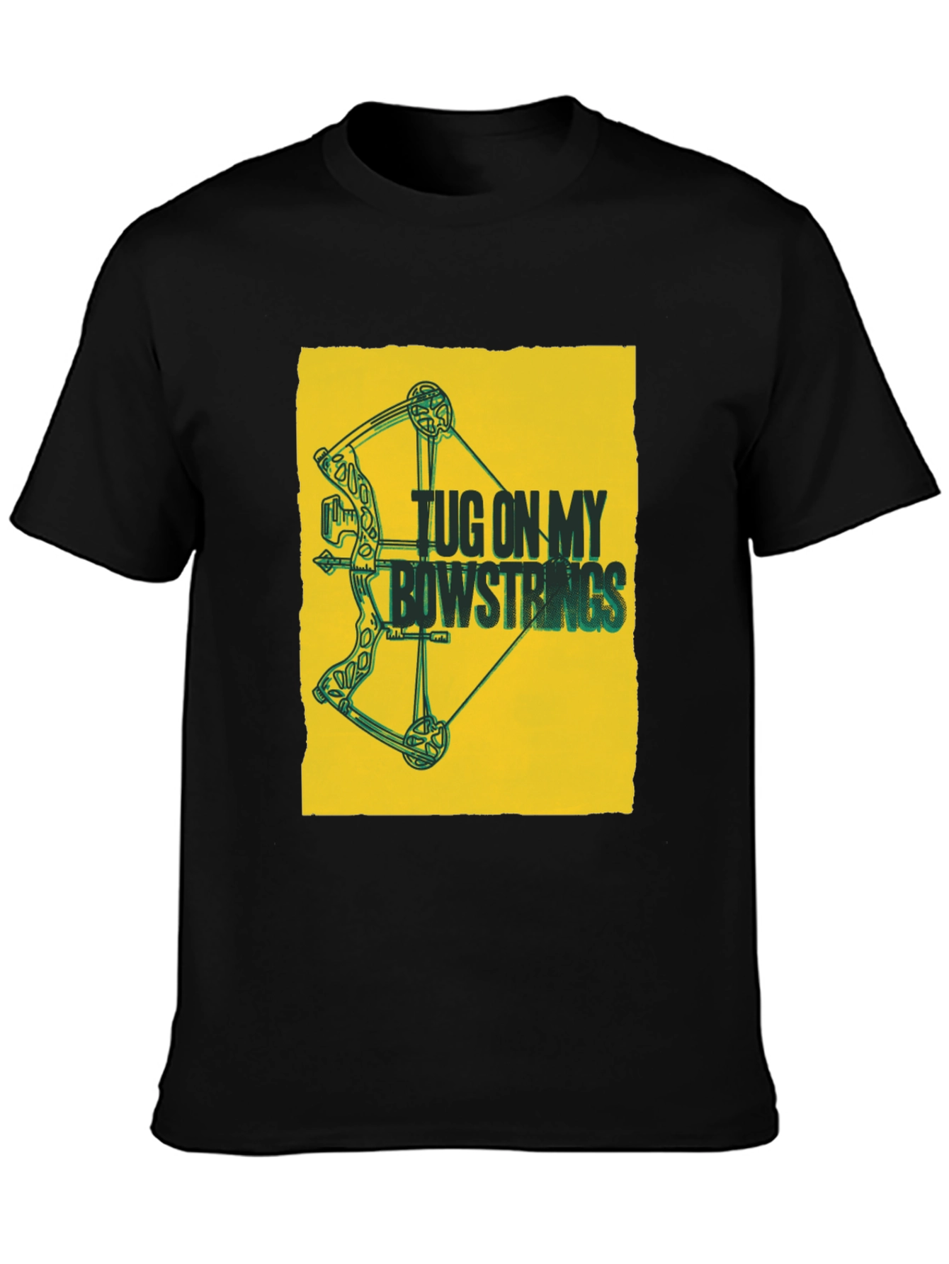 Camiseta Negra con Diseño de Arco y Flecha