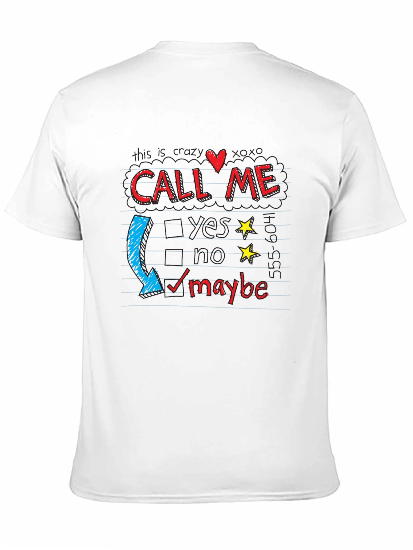 Camiseta Negra con Diseño Call Me Maybe