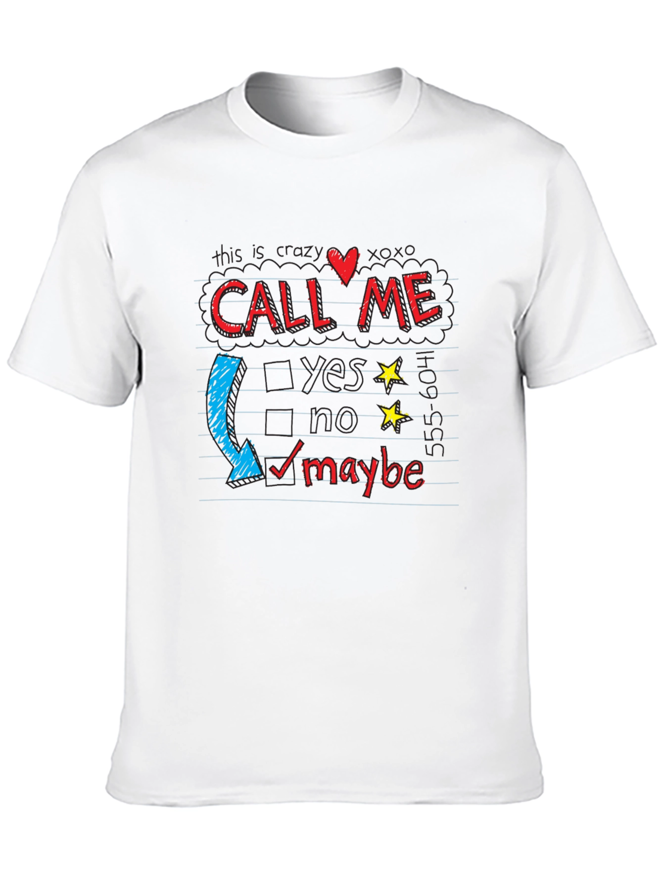 Camiseta Negra con Diseño Call Me Maybe