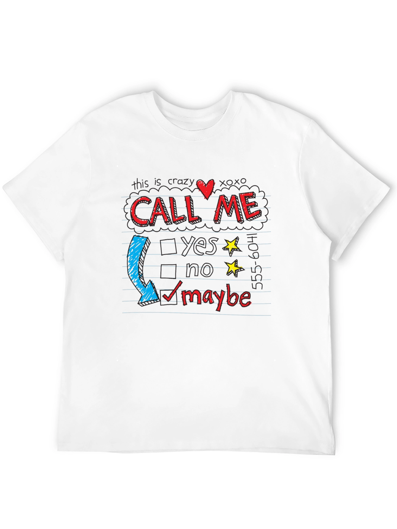 Camiseta Negra con Diseño Call Me Maybe