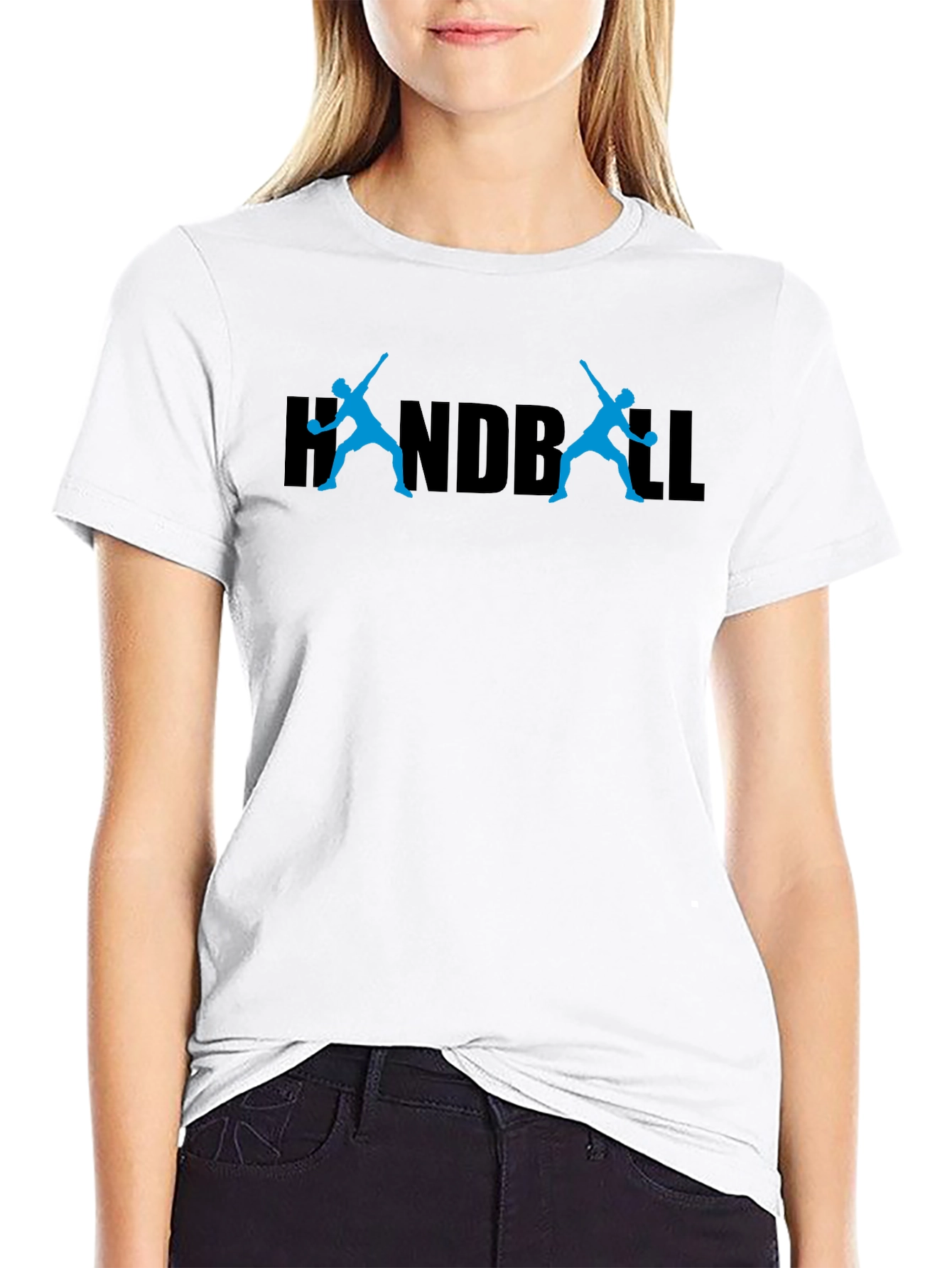 Camiseta Negra de Handball - Diseño Deportivo