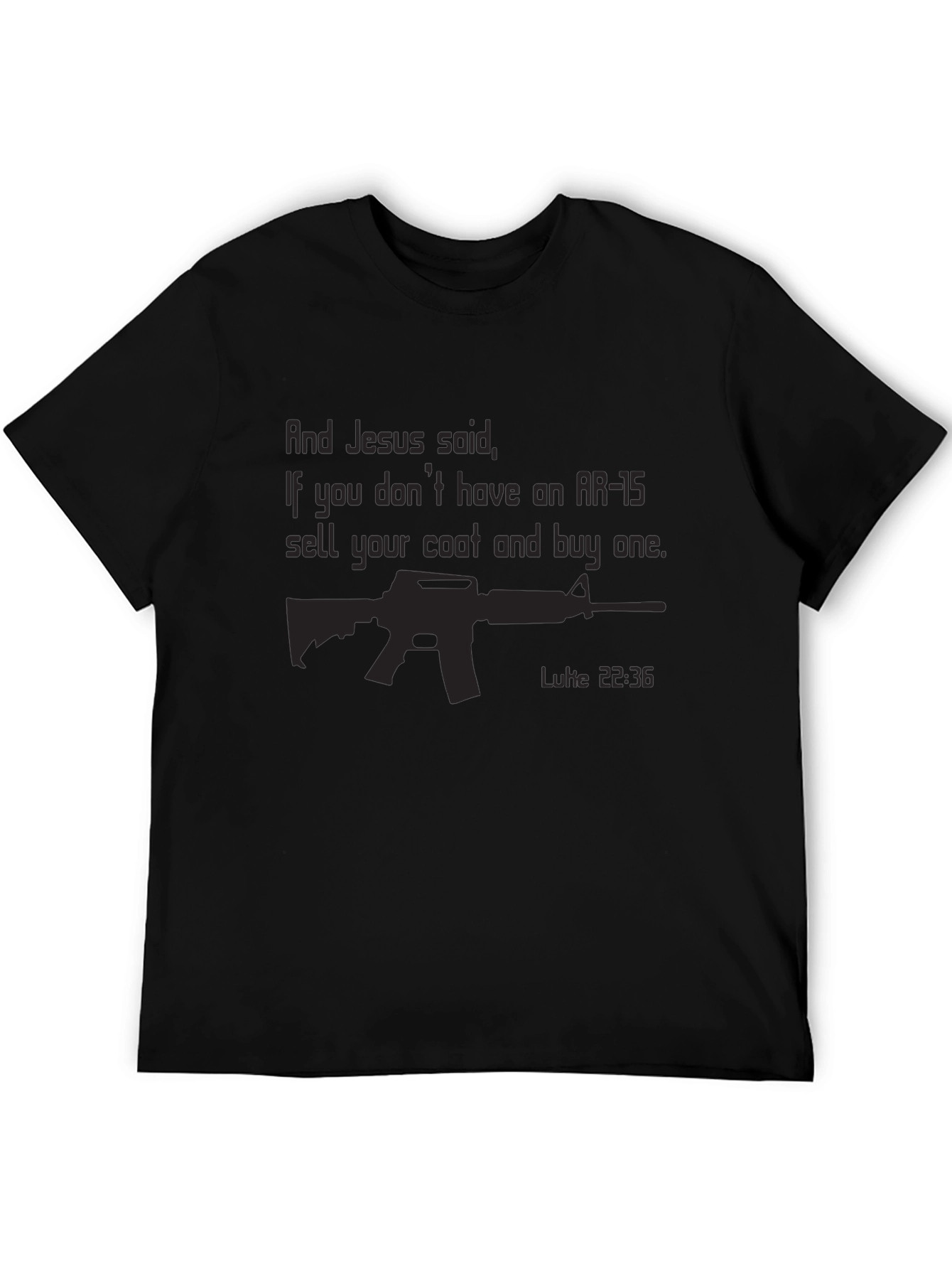 Camiseta Negra: Jesús y el AR-15 - Diseño Único