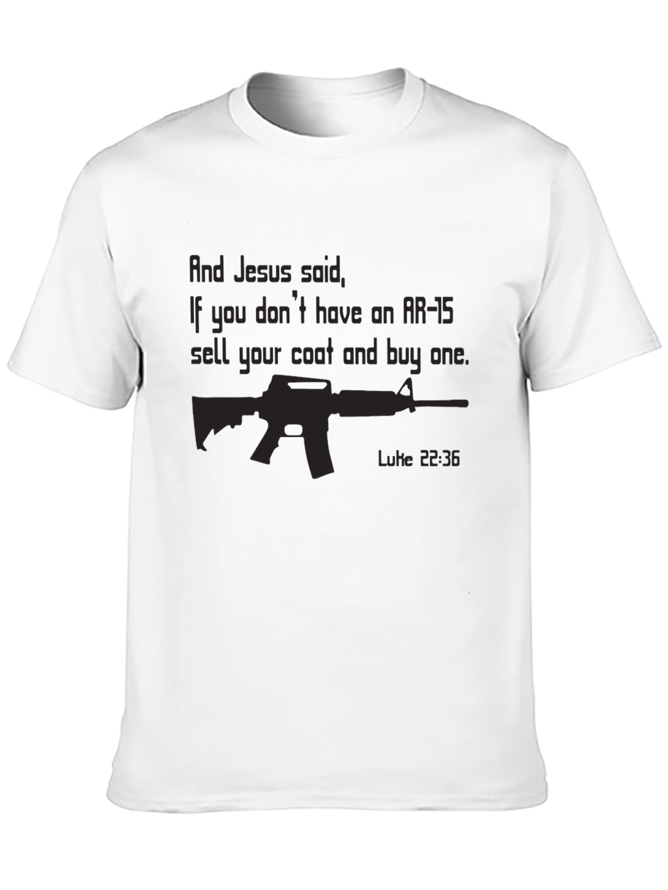 Camiseta Negra: Jesús y el AR-15 - Diseño Único