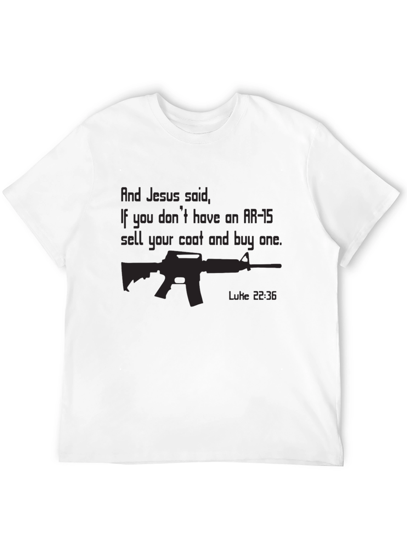 Camiseta Negra: Jesús y el AR-15 - Diseño Único