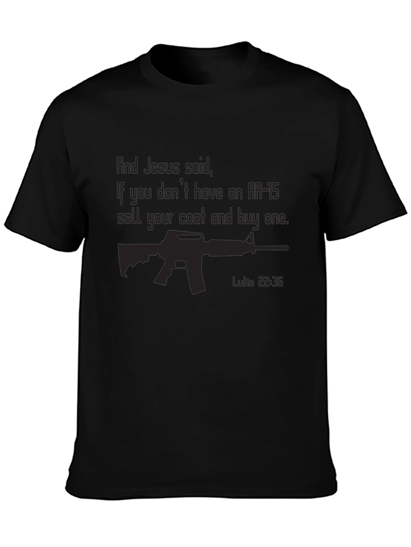 Camiseta Negra: Jesús y el AR-15 - Diseño Único