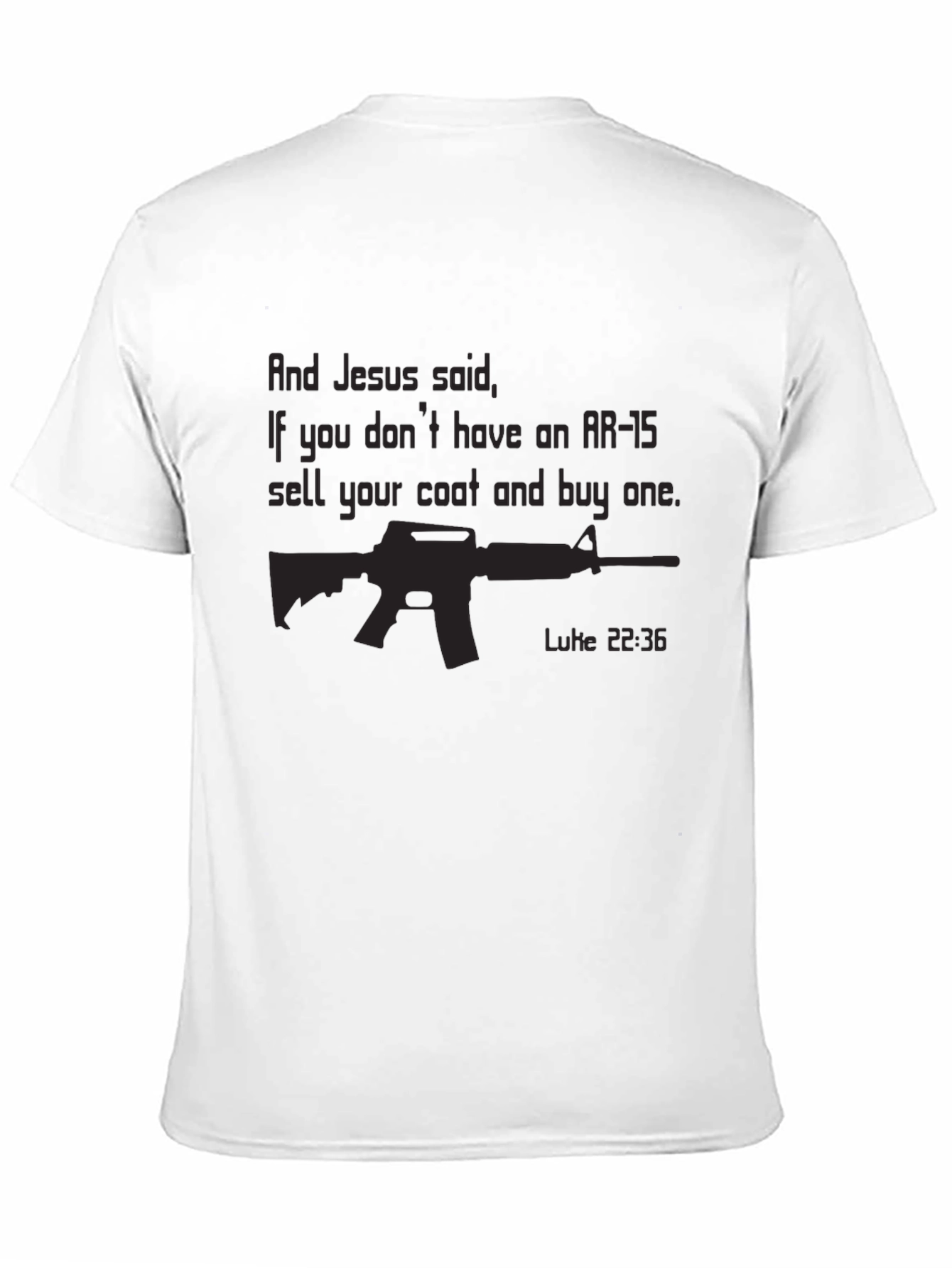 Camiseta Negra: Jesús y el AR-15 - Diseño Único