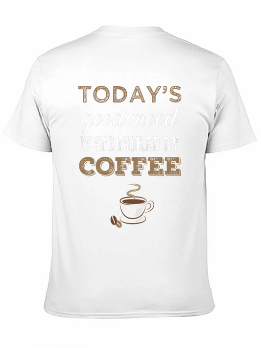 Camiseta Negra con Diseño Humorístico de Café